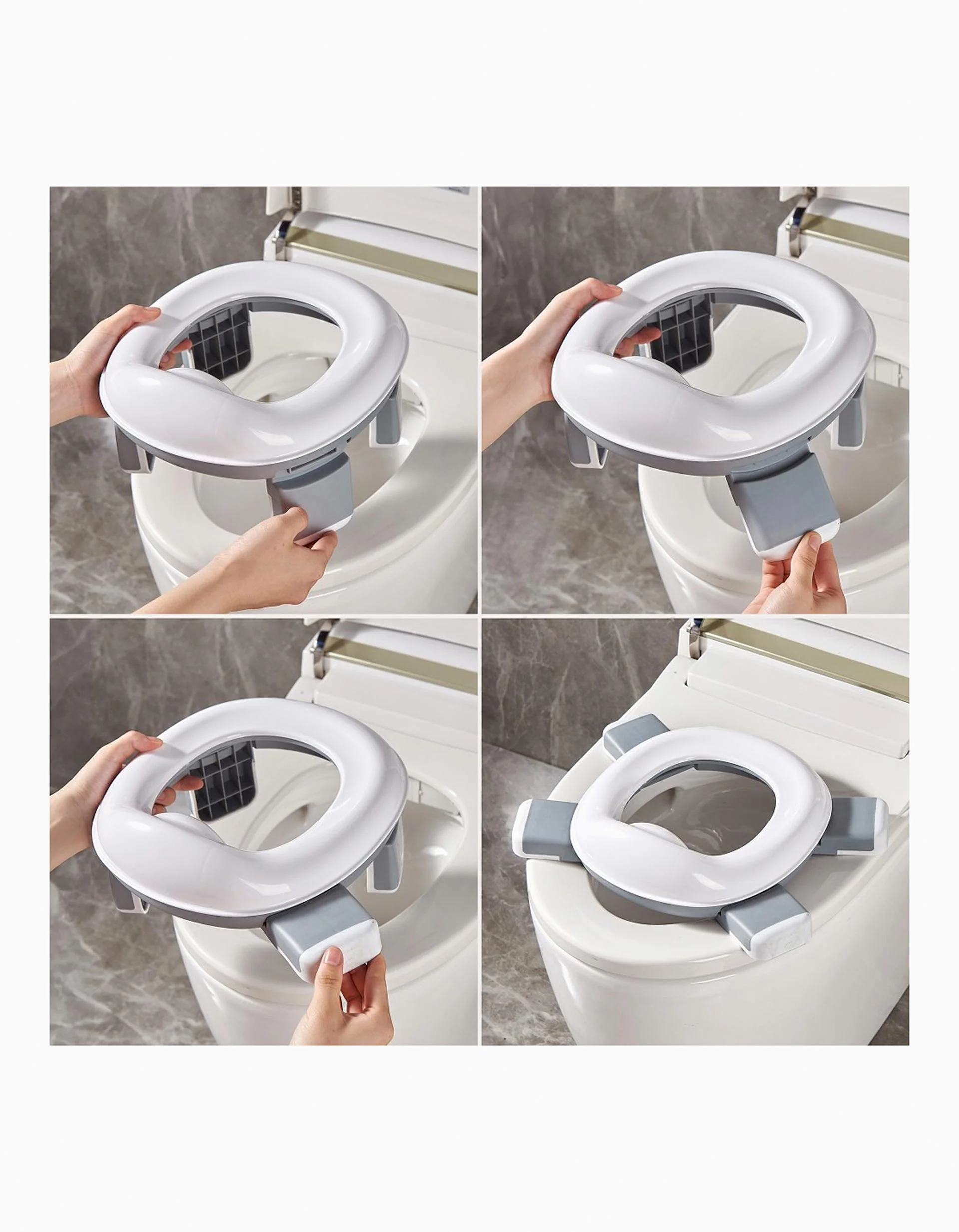 2in1 Portable Potty and Toilet Seat Interbaby, Grey - Image 10