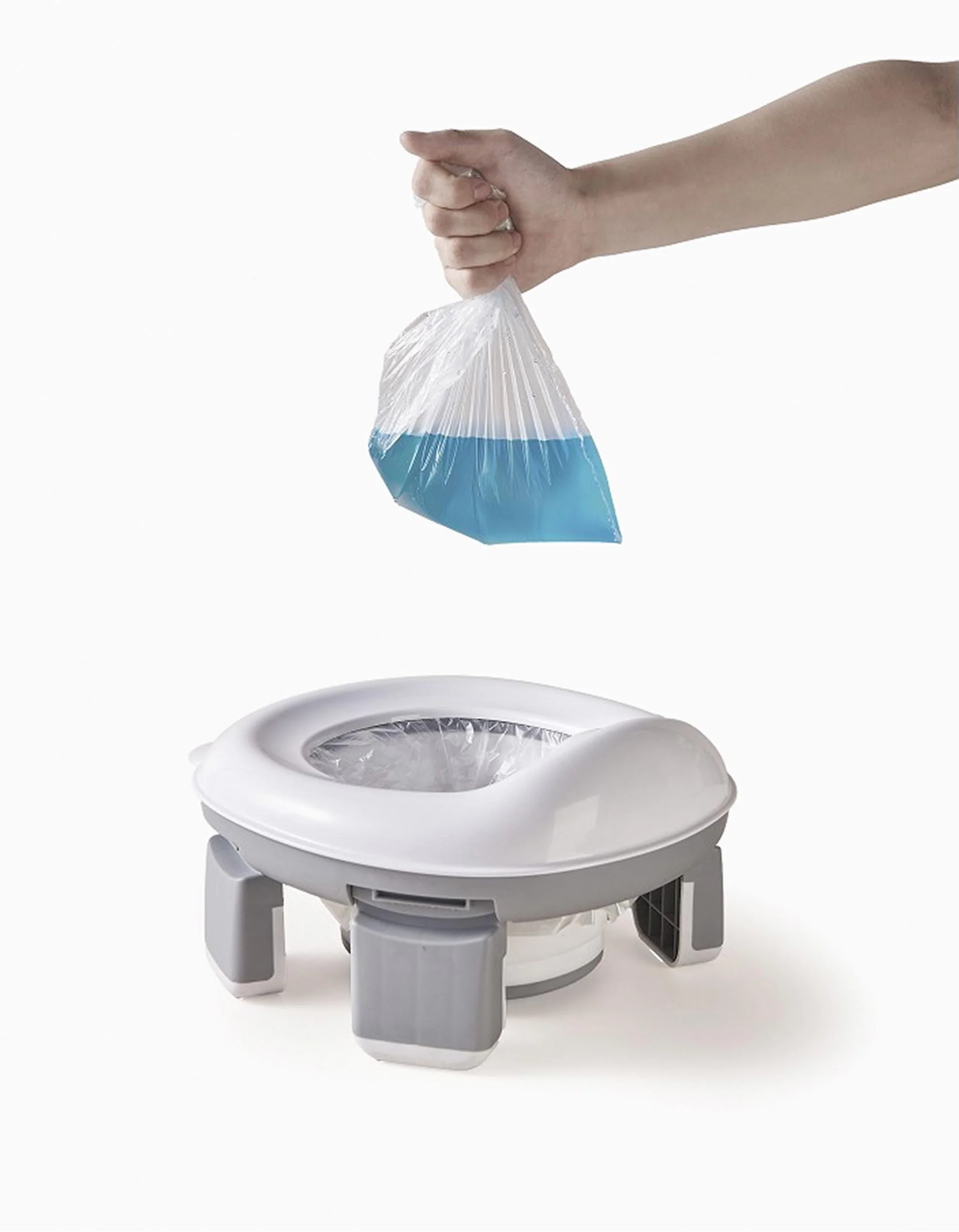 2in1 Portable Potty and Toilet Seat Interbaby, Grey - Image 5