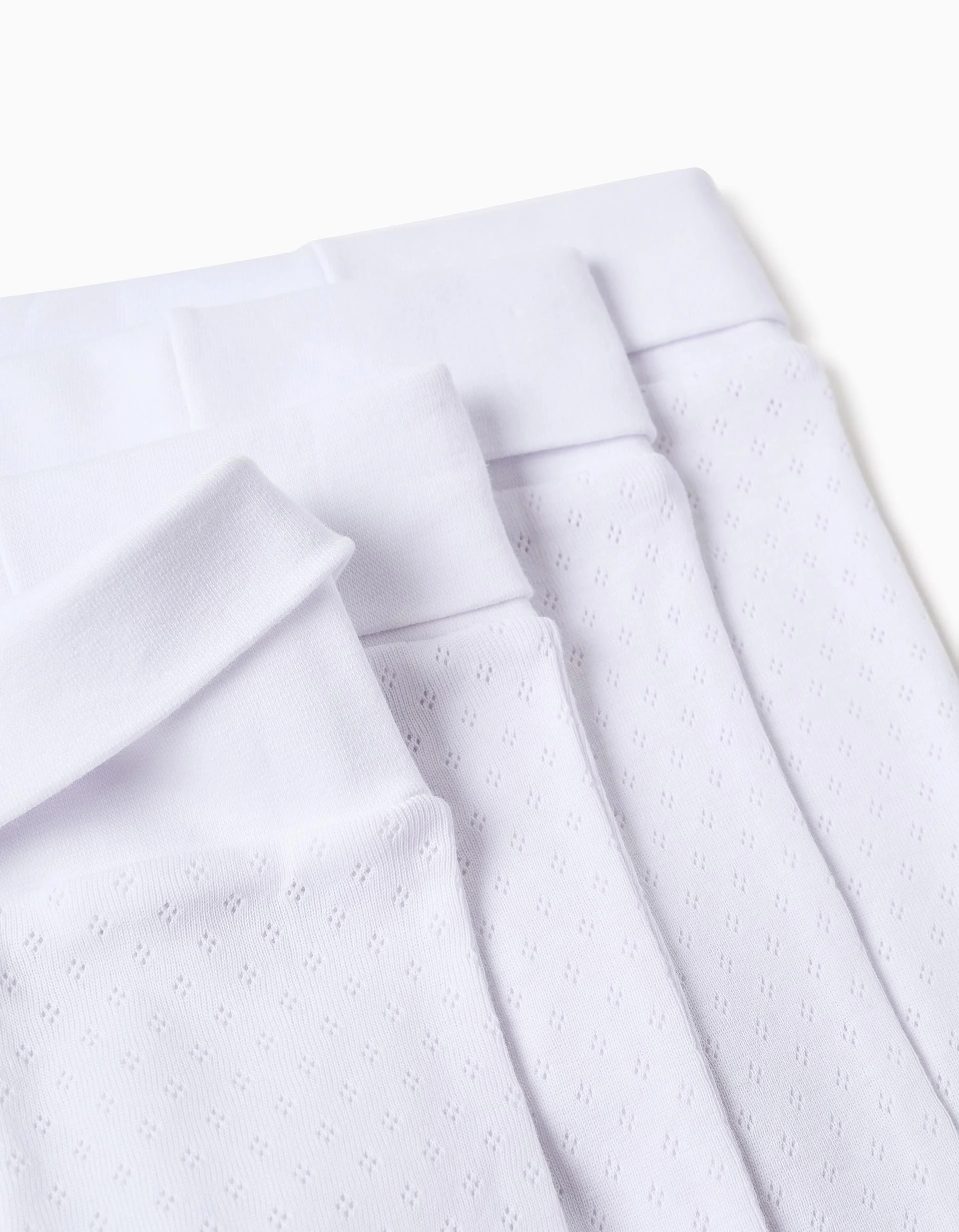 4 footed trousers in brushed cotton for newborns and babies, white - Image 4