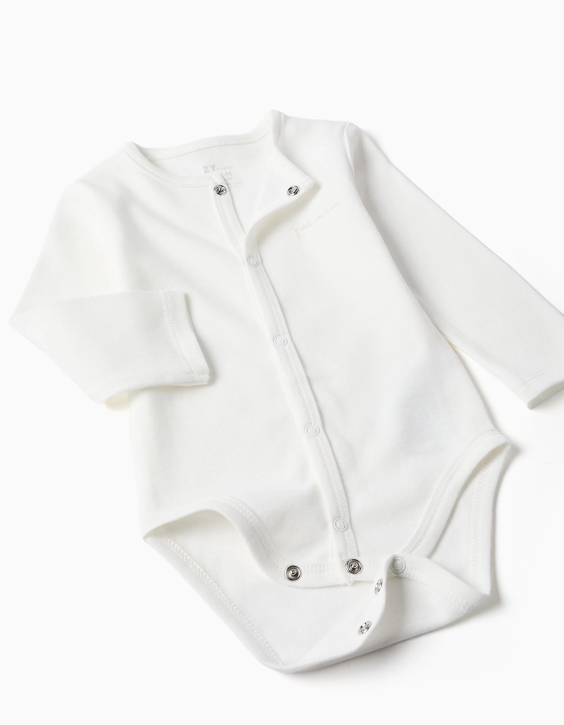 4-piece cotton set for newborns and babies, white/beige - Image 6