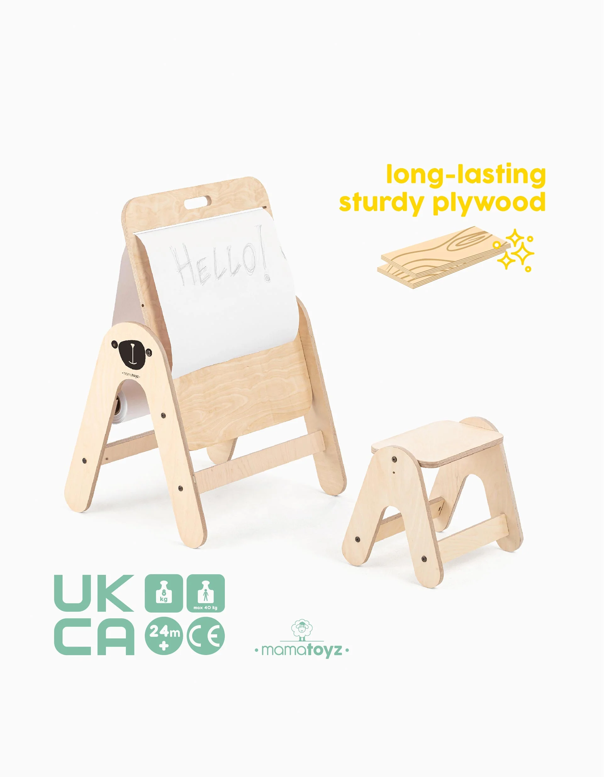 Activity Table With Board Mamatoyz 24M+, Natural - Image 10