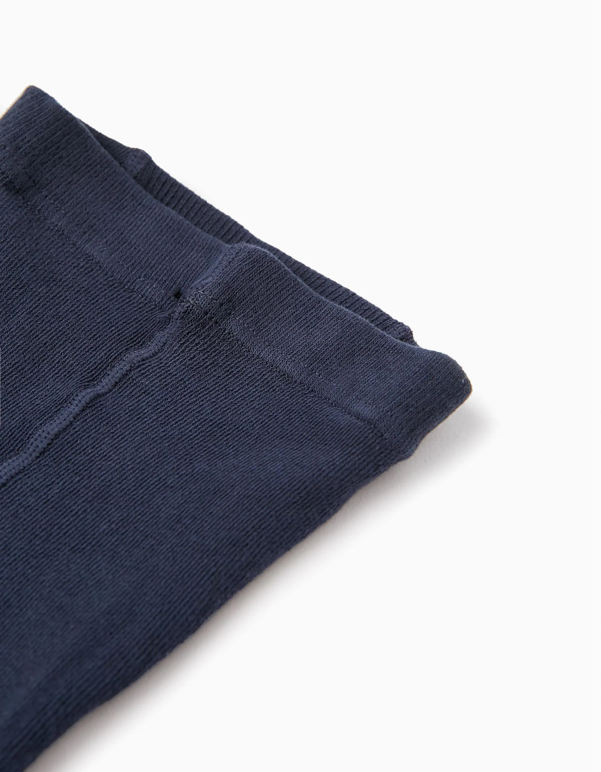 Anti-Pilling Knit Tights for Babies, Dark Blue - Image 3