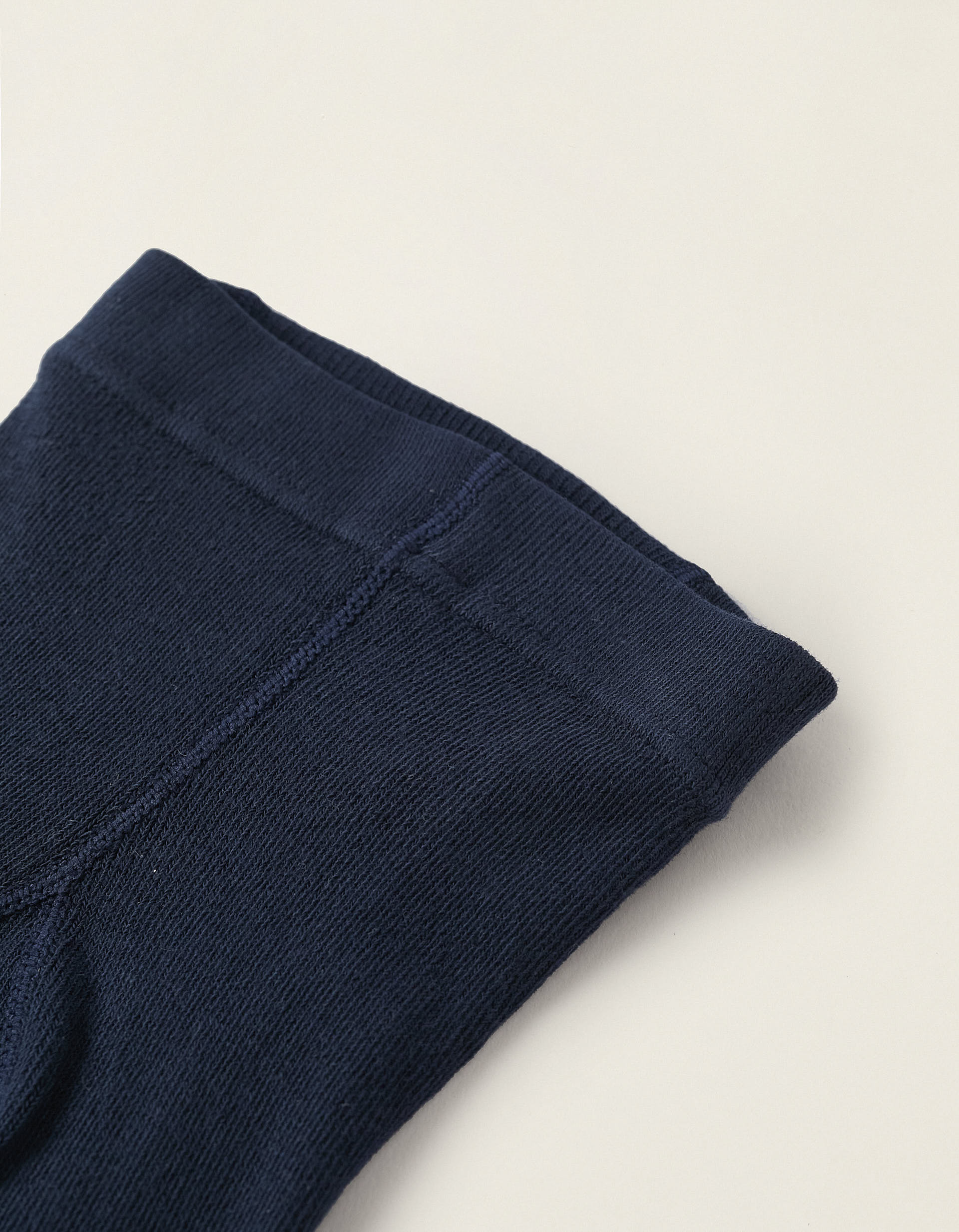 Anti-Pilling Knit Tights for Babies, Dark Blue - Image 4