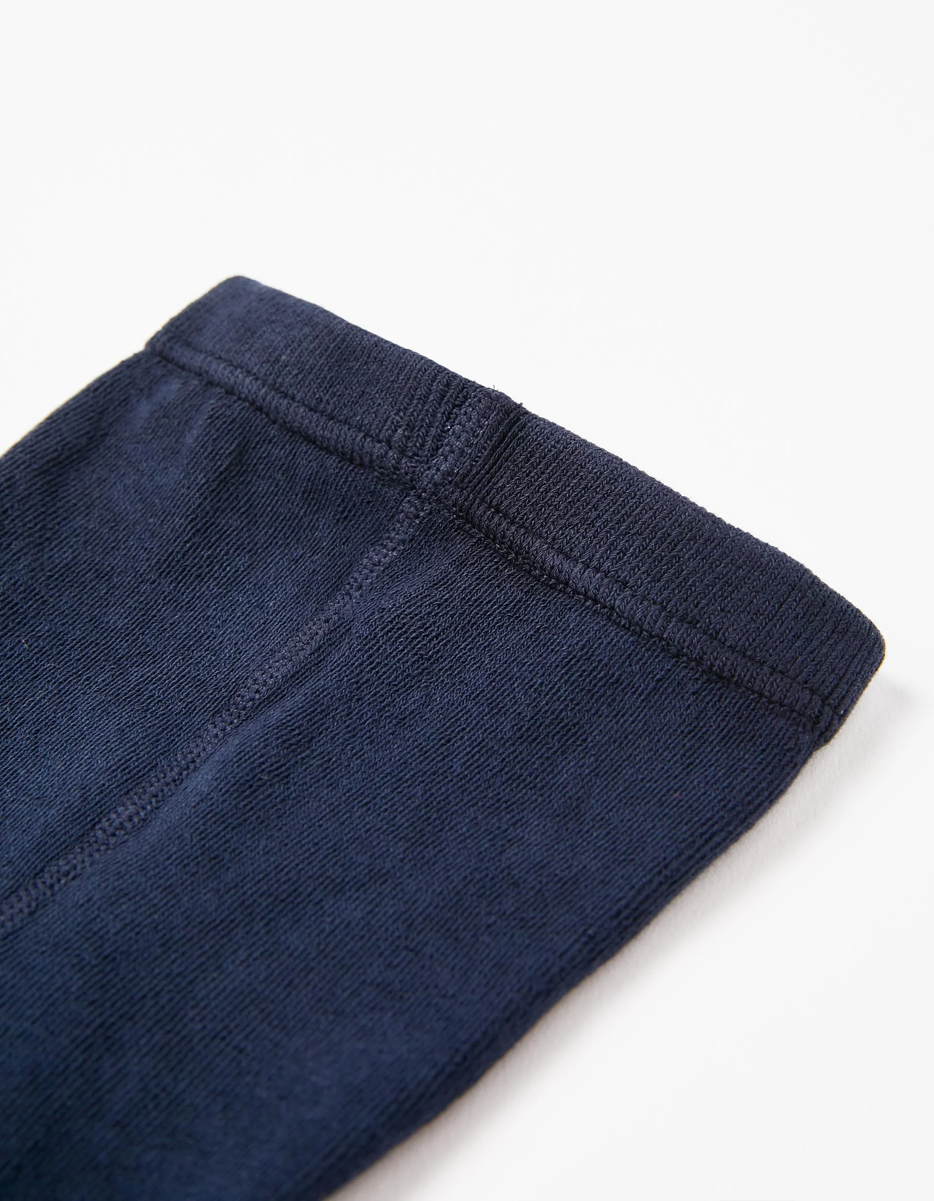 Anti-Pilling Ribbed Tights for Girls, Dark Blue - Image 3