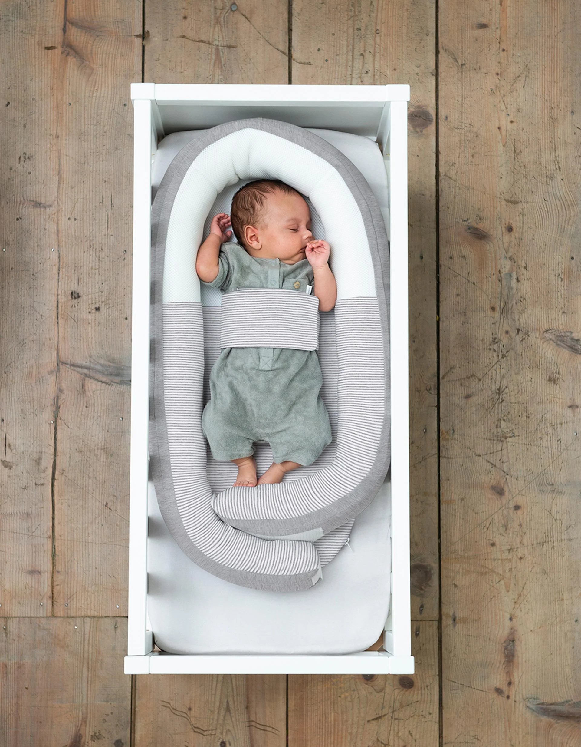 Baby Nest Cocoon Leaves Doomoo Grey - Image 8