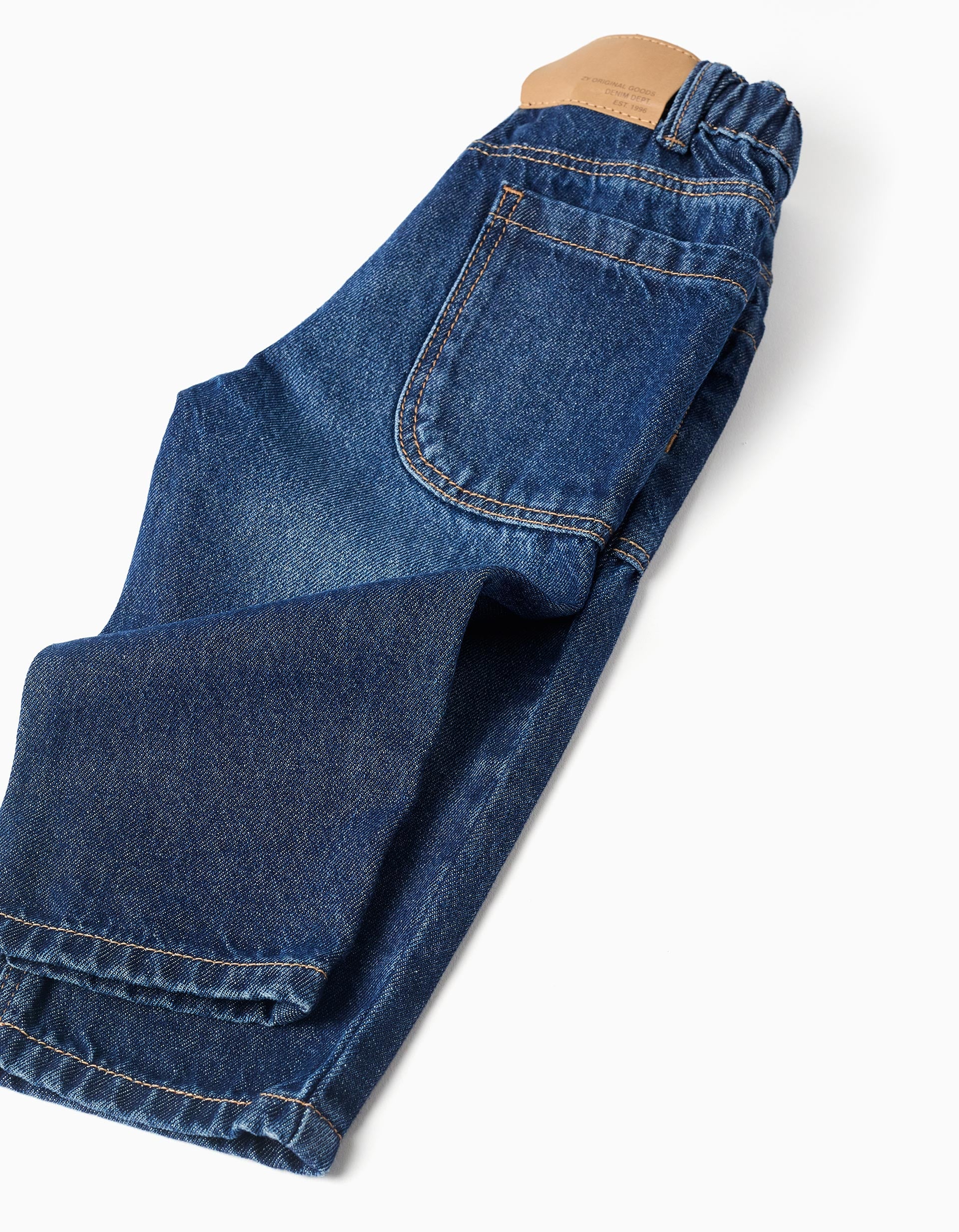 Baggy denim trousers for baby boys, dark blue - Image 4