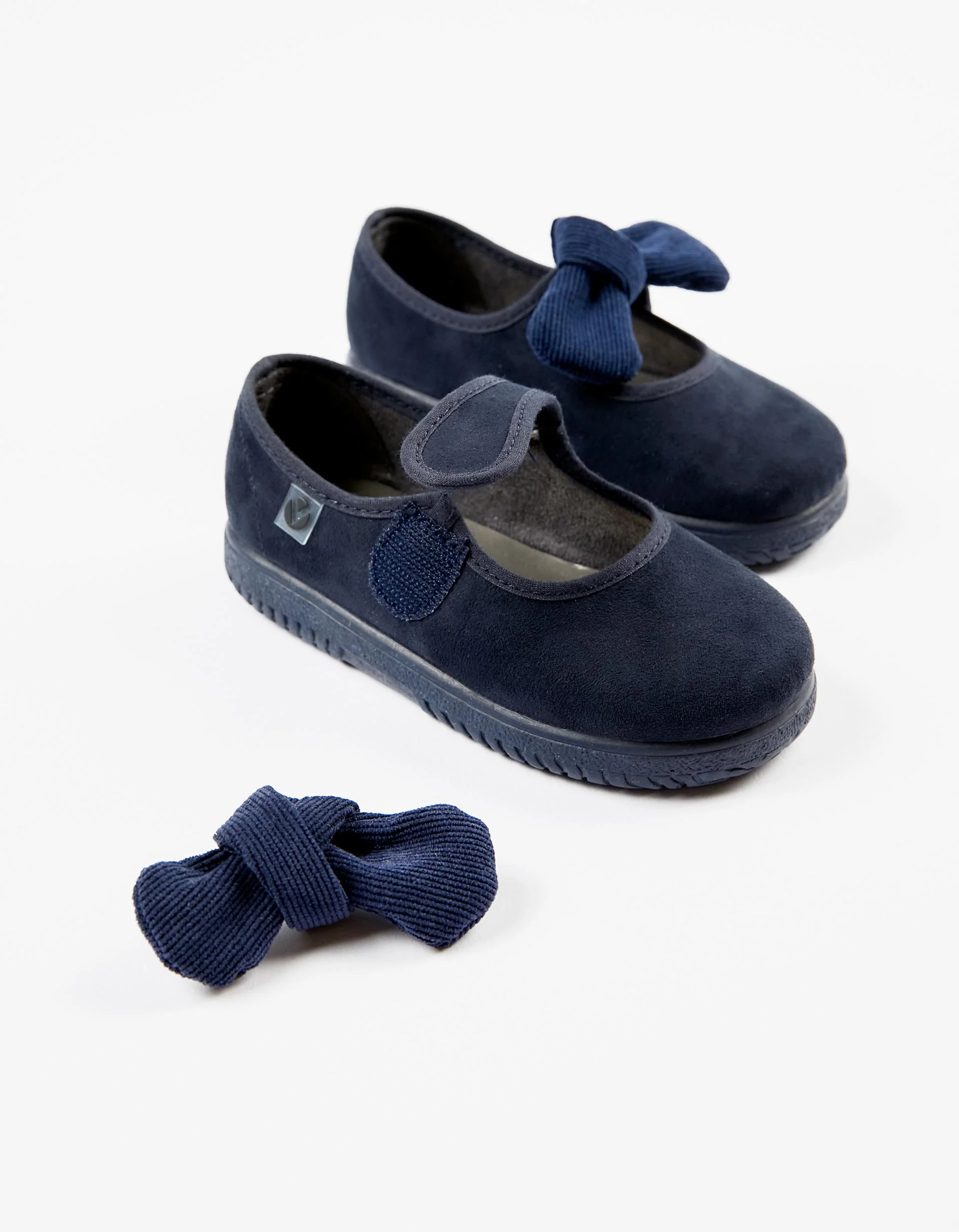 Ballet Pumps with Bow for Babies and Girls 'Victoria', Dark Blue - Image 4