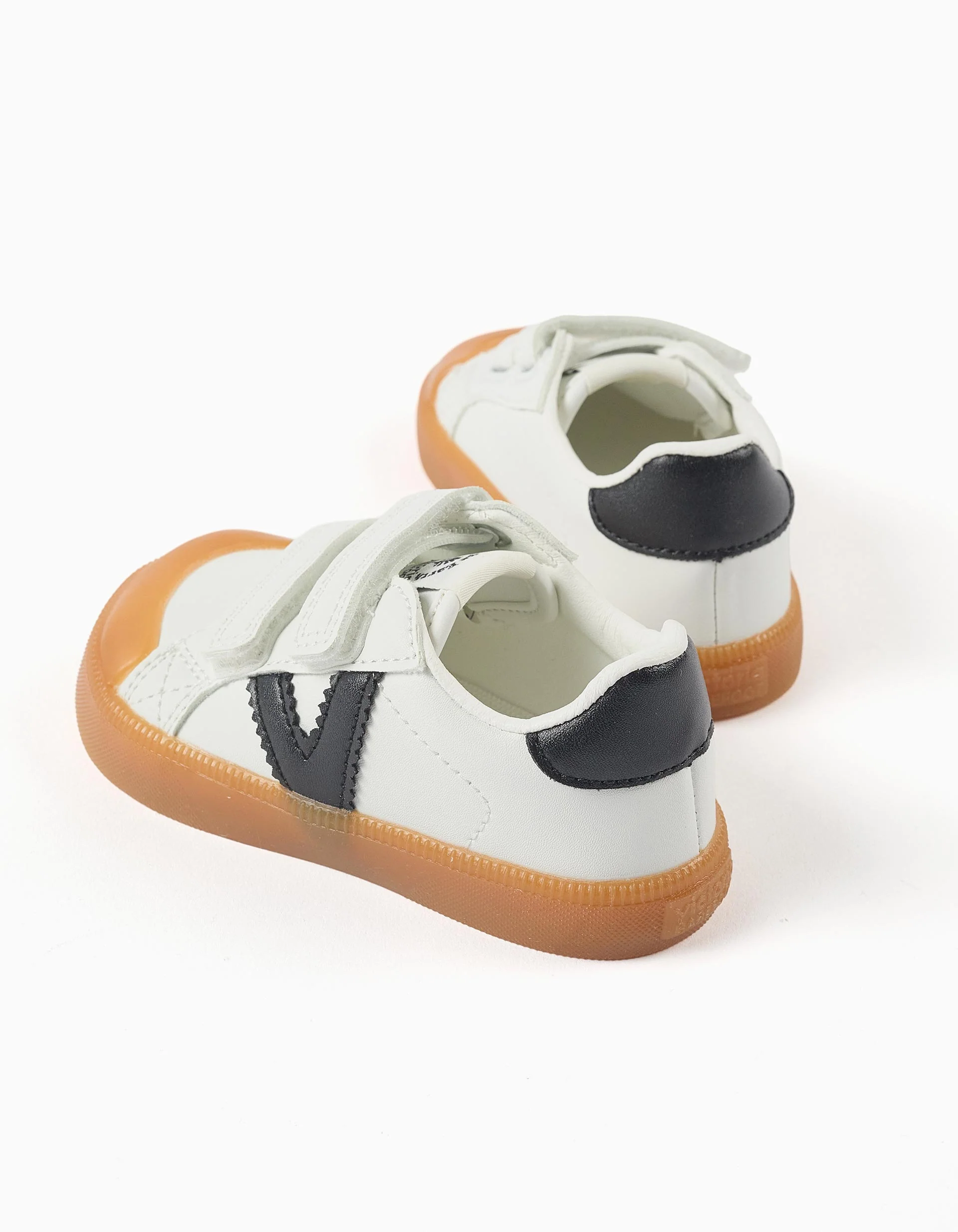 Barefoot Sneakers for Baby Boys 'Victoria Oliver', White/Black - Image 4