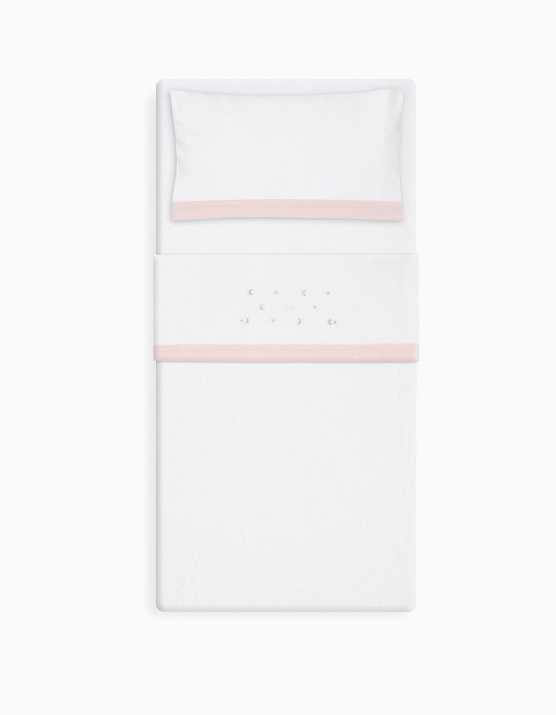 Bedding Set 3 Pcs Interbaby Coraline 60X120Cm, Stars Pink - Image 4