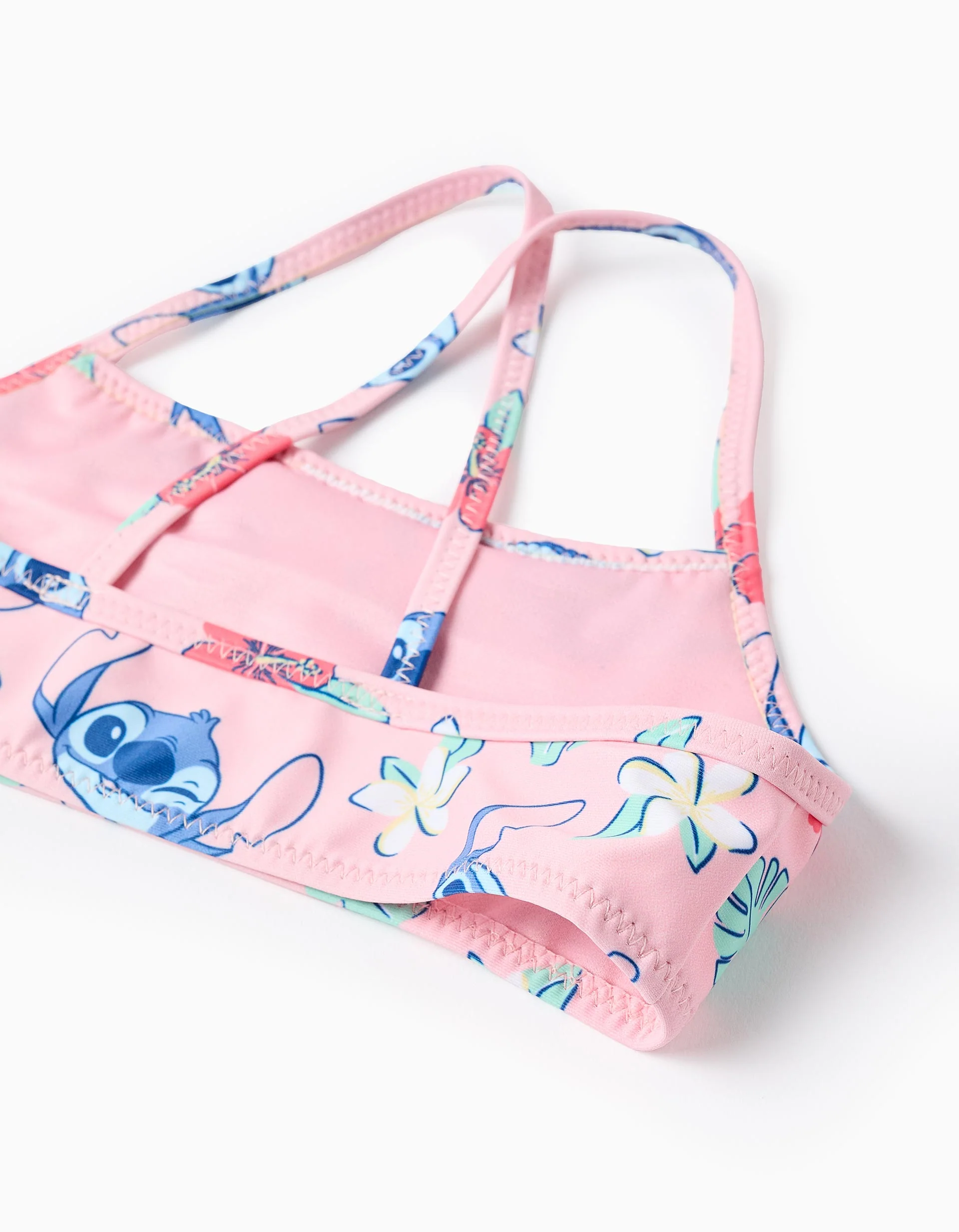 Bikini with Stitch motif and ruffles for girls, light pink - Image 4