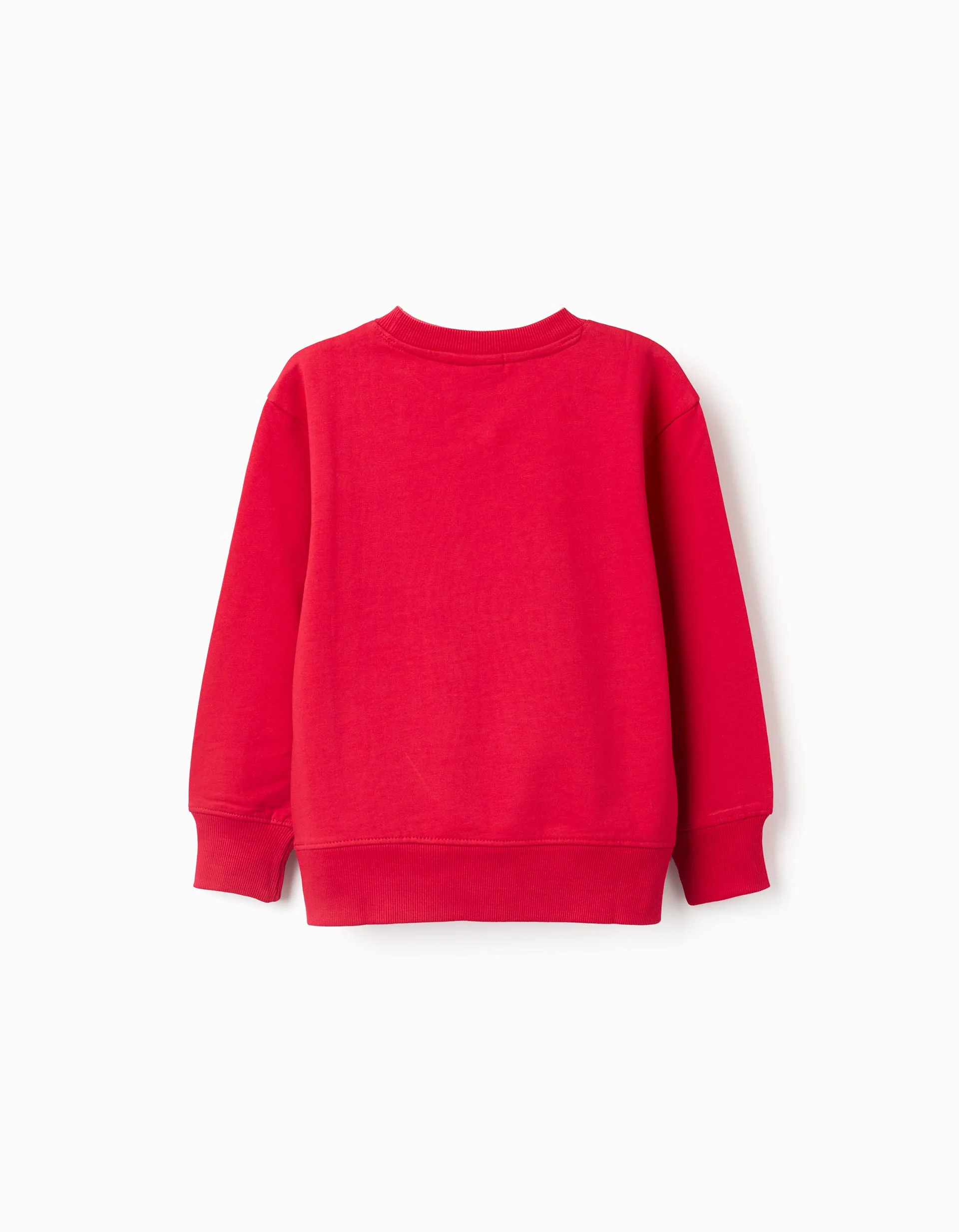 Brushed cotton sweatshirt with Sonic and Tails print for boys, red - Image 2
