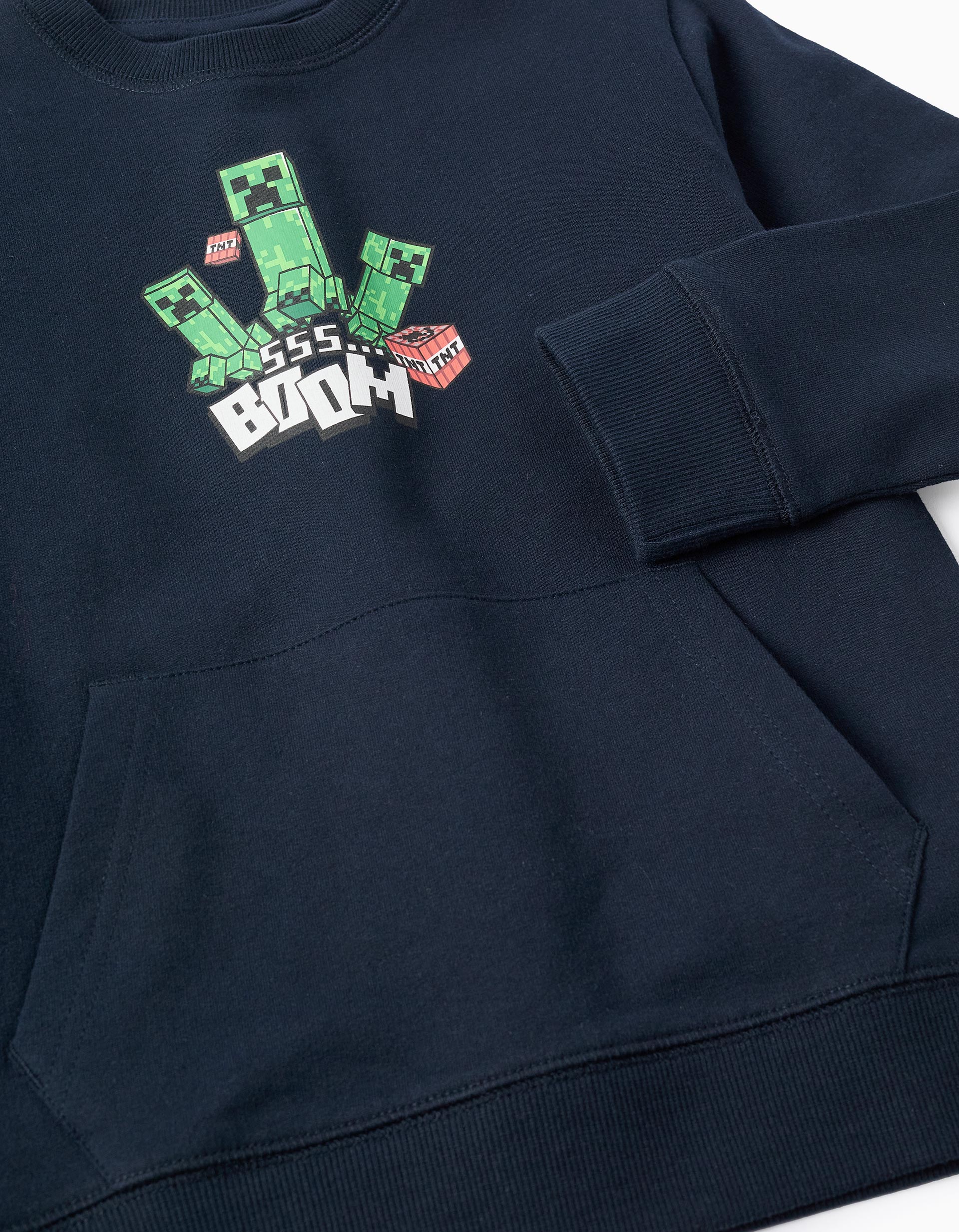 Brushed Sweatshirt for Boys 'Minecraft', Dark Blue - Image 3