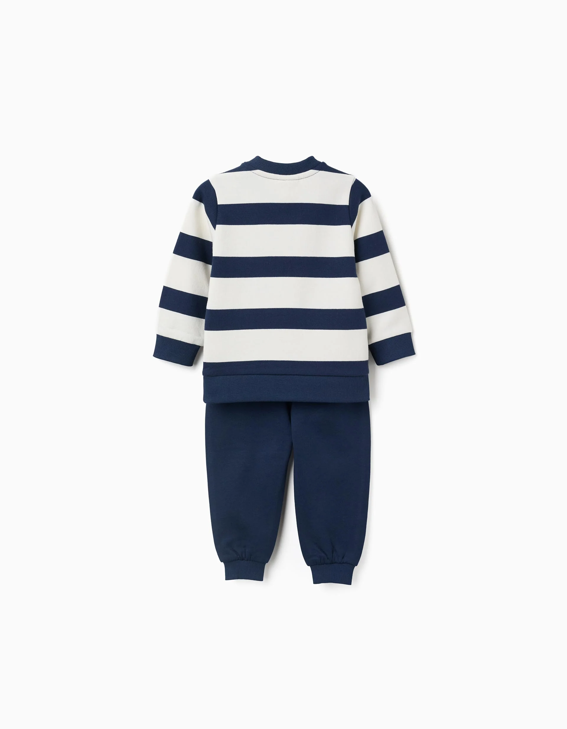 Brushed sweatshirt + joggers with Mickey for babies and boys, blue/white - Image 2