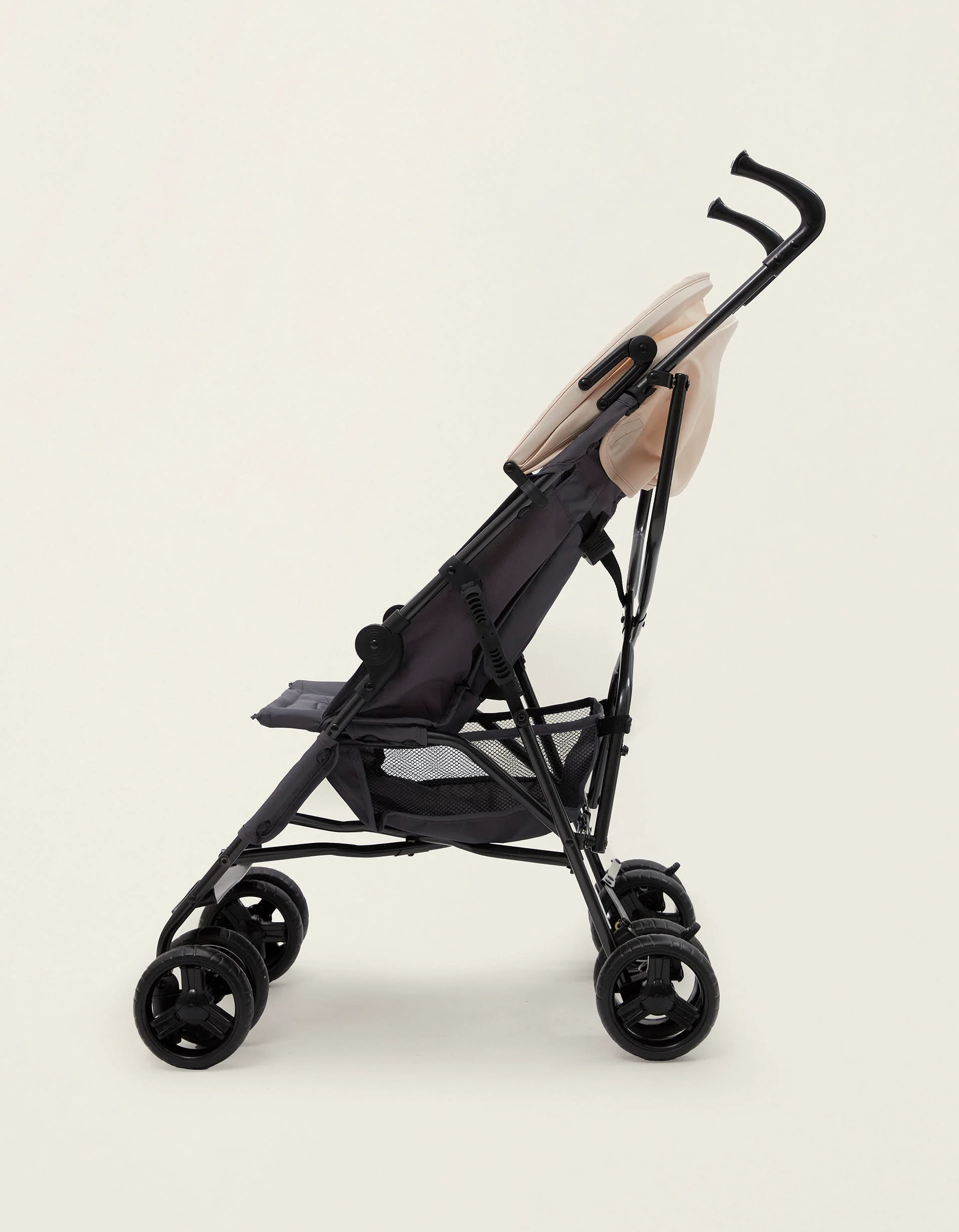 Cane Stroller Zy Safe Road Plus, Grey/Beige - Image 4