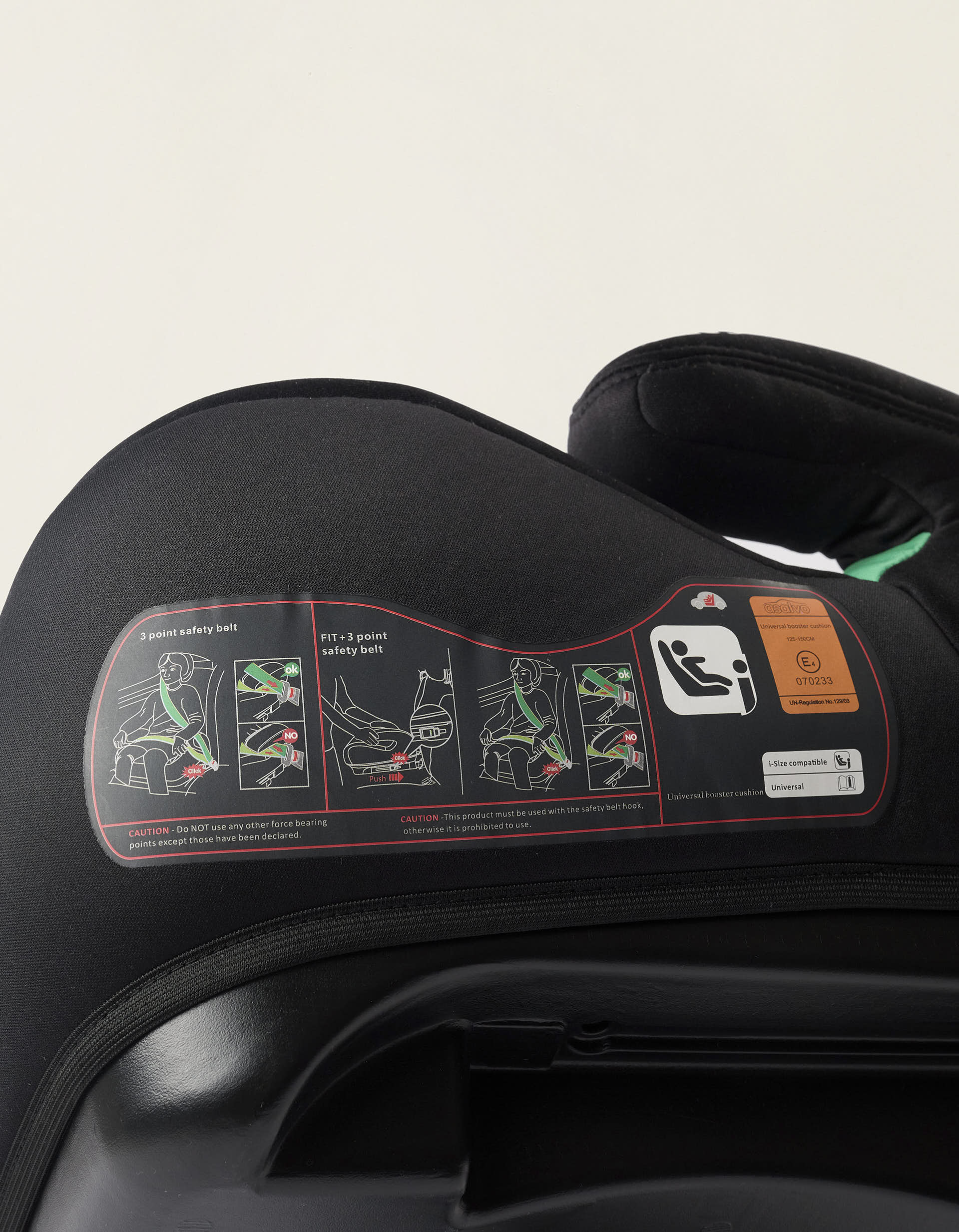 Car Booster Seat I-Size Zee Safe Premium, Black - Image 5