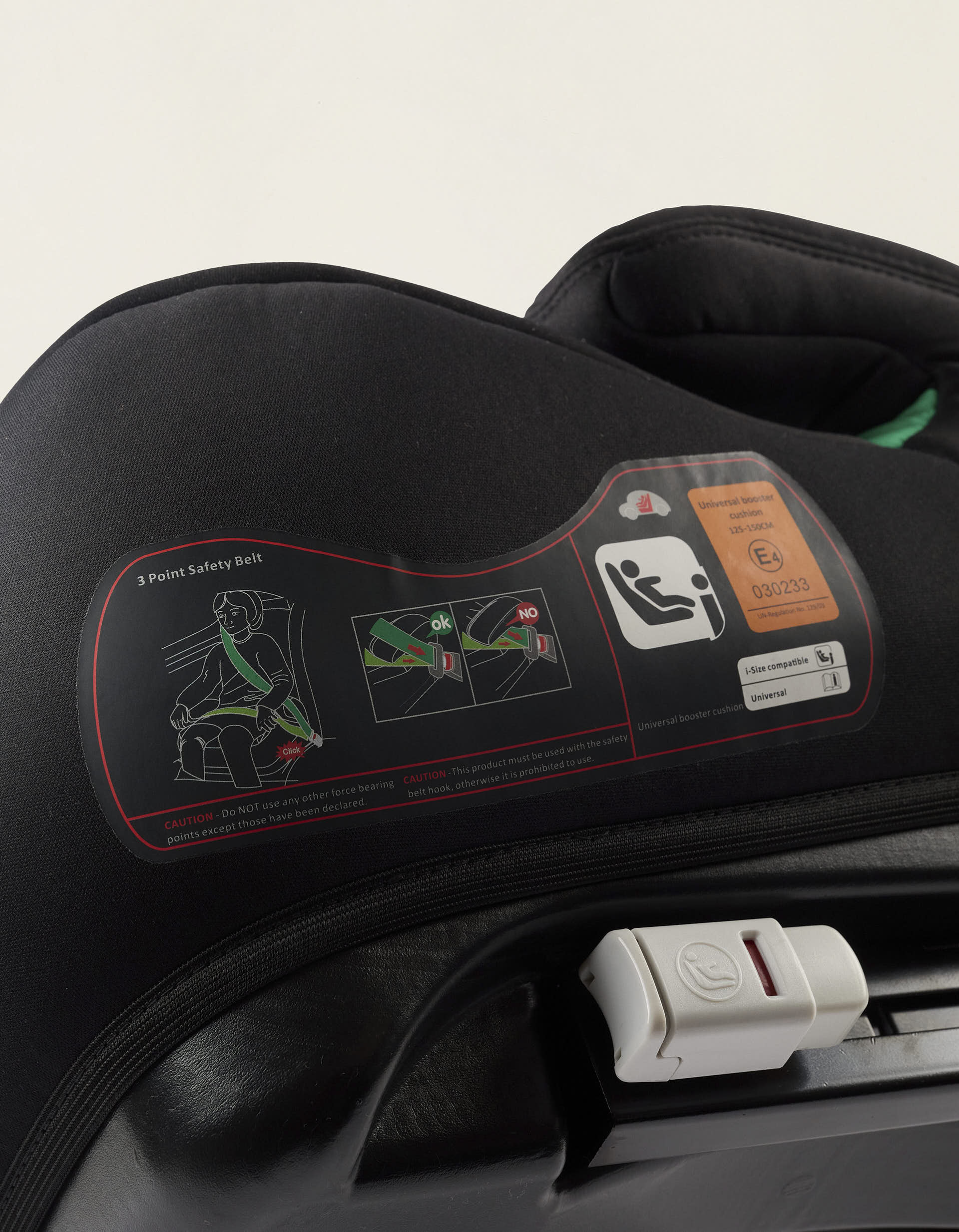 Car Booster Seat I-Size ZY Safe Premium Isofix, Black - Image 5