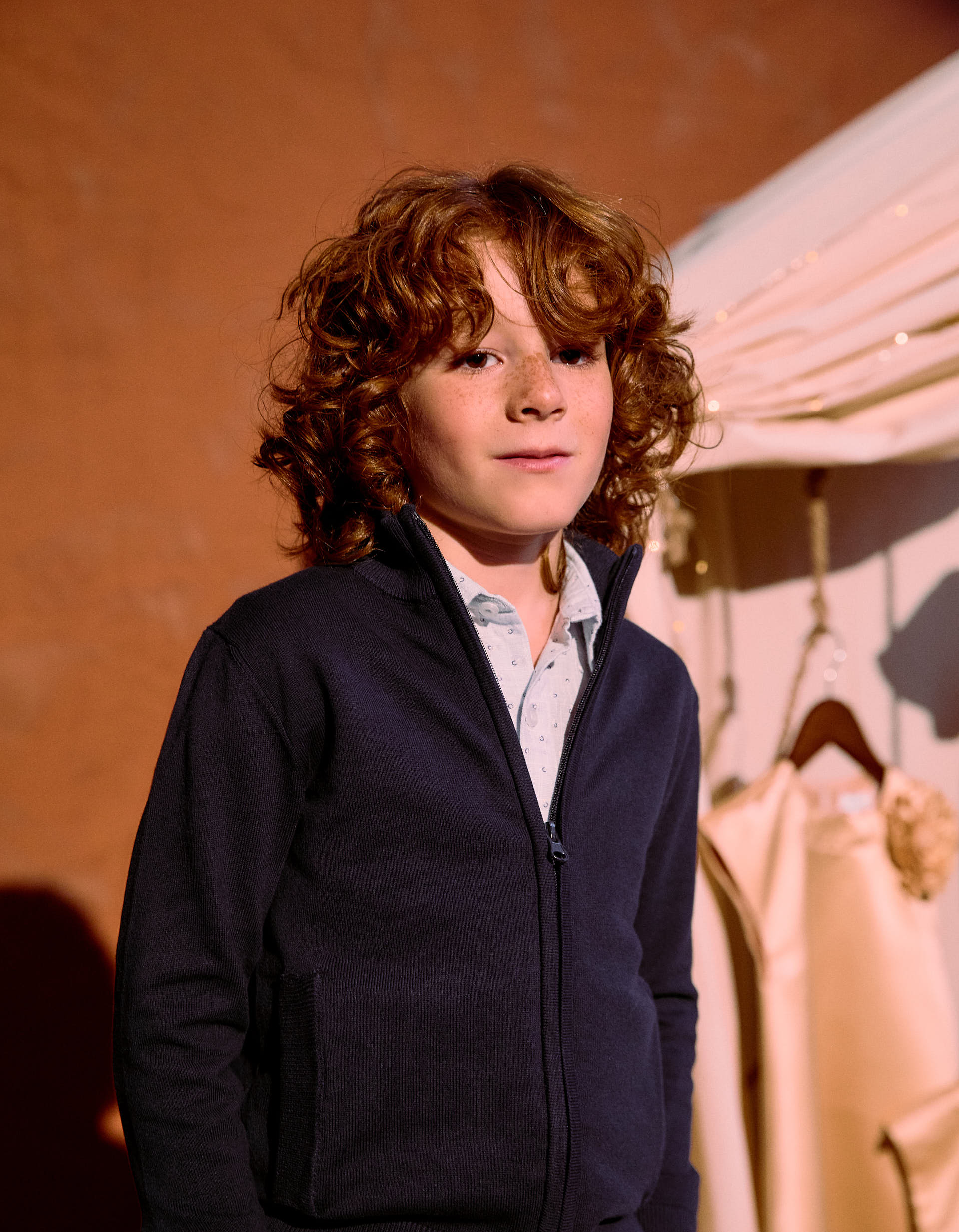 Cardigan with Zipper for Boys, Dark Blue - Image 5