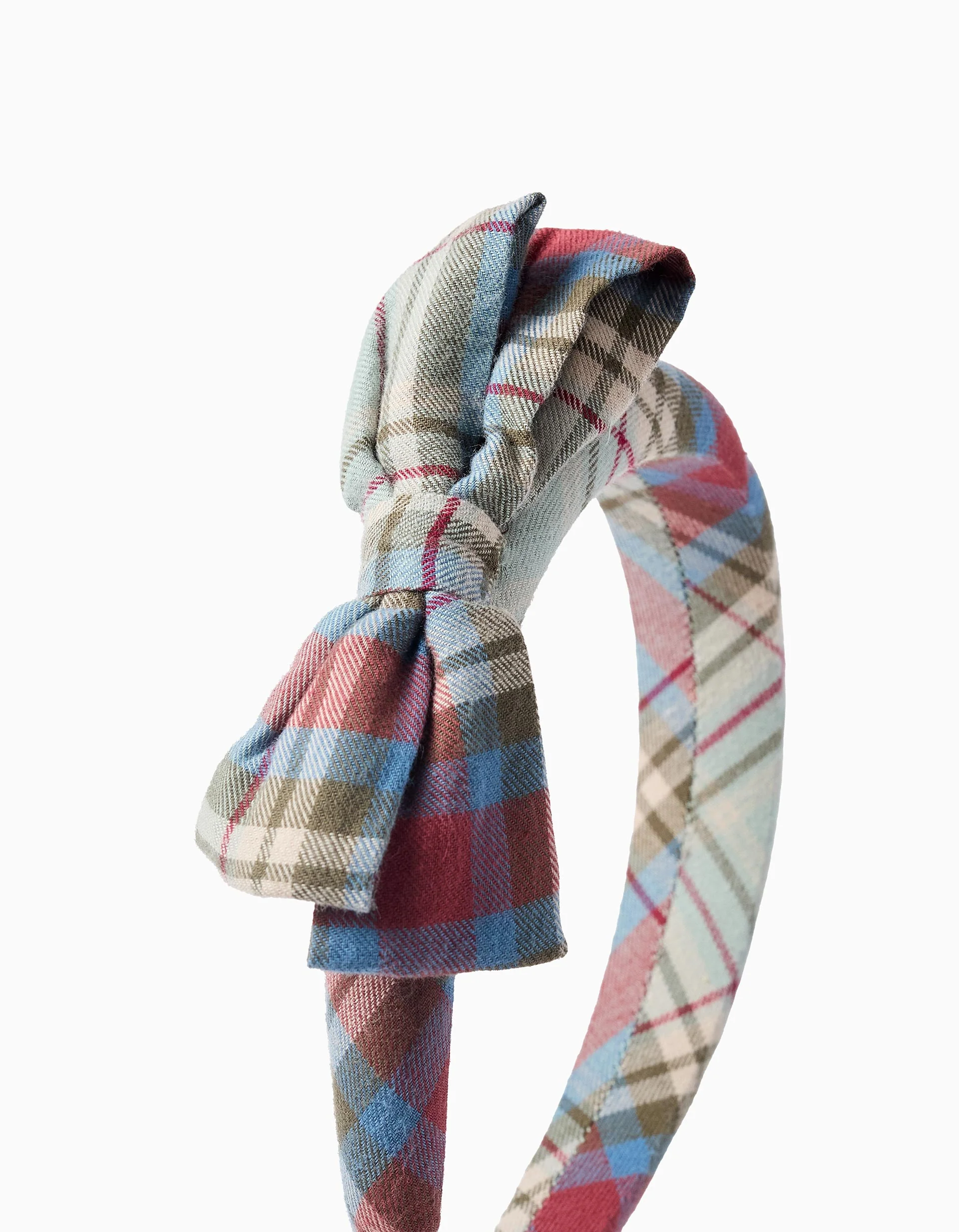 Checked Bow Headband for Babies and Girls 'B&S' , Multicolour - Image 3