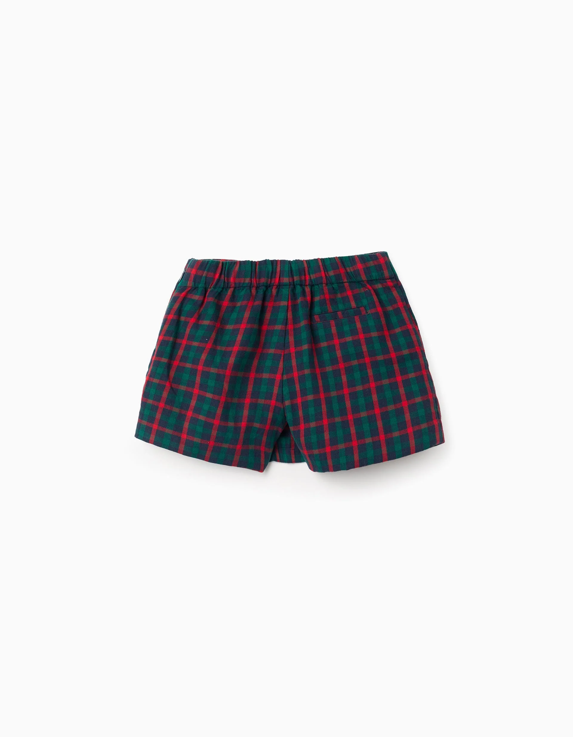 Checked cotton skirt You&Me for girls, green/blue/red - Image 3