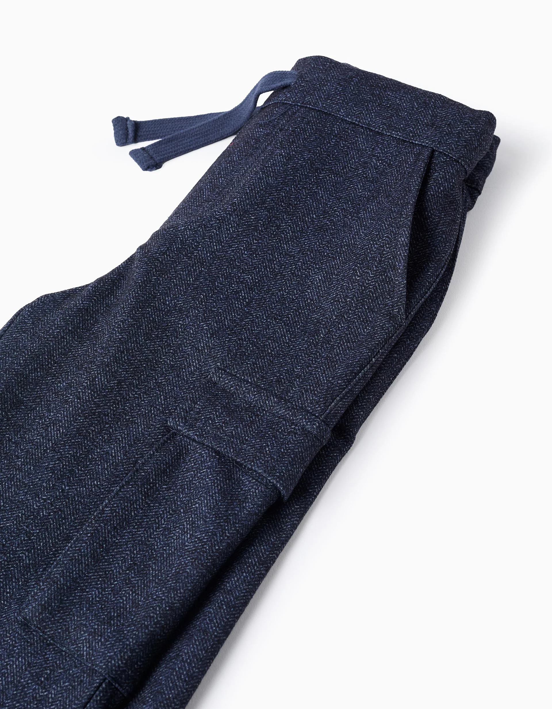 Chevron Interlock Trousers for Boys 'Straight', Dark Blue - Image 4