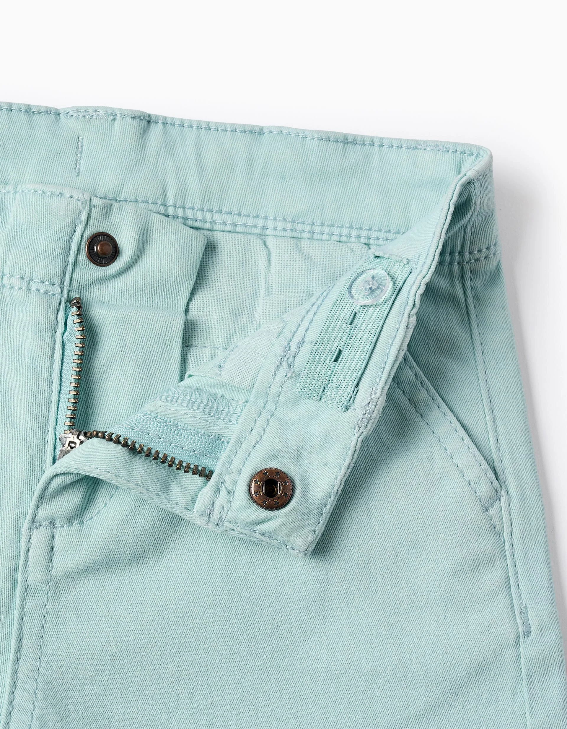 Chino Twill Shorts for Baby Boys, Light Blue - Image 3
