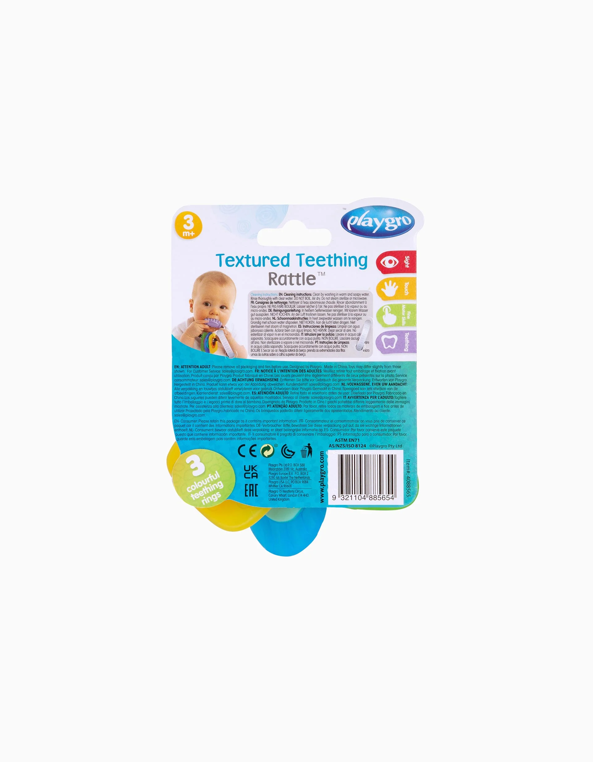 Chocalho Texturizado De Dentição Playgro 3M+ - Image 3