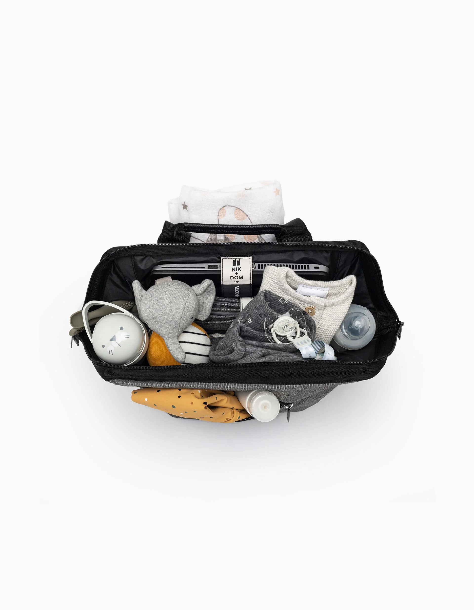 Convertible Diaper Bag Nikidom, Black - Image 10