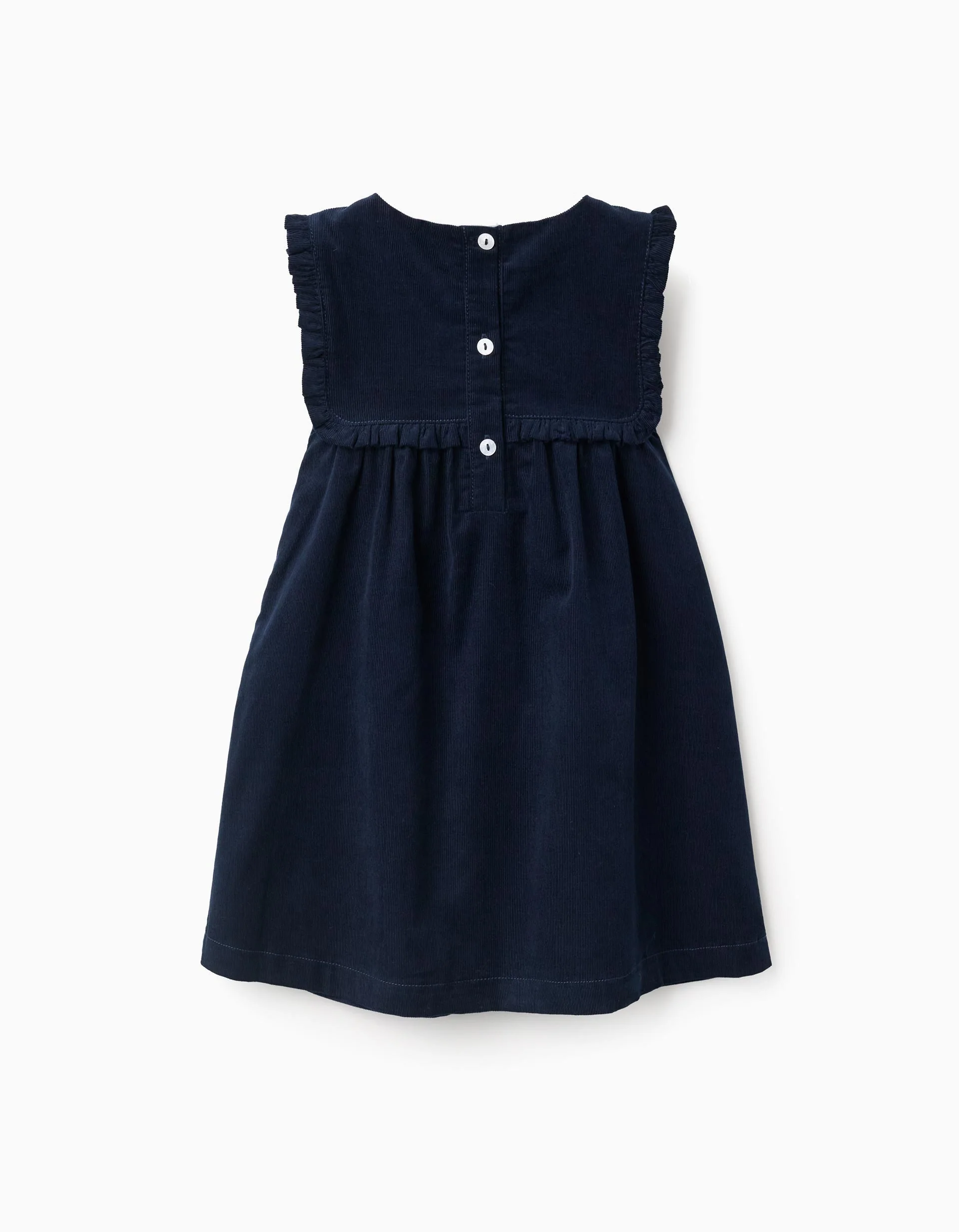 Corduroy Dress for Baby Girls 'B&S', Dark Blue - Image 2