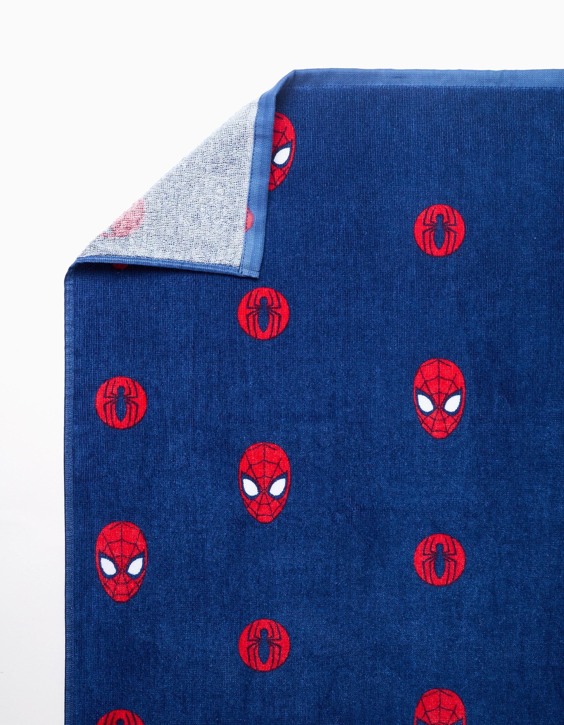 Cotton beach towel with Spider-Man motif for babies and boys, dark blue - Image 3