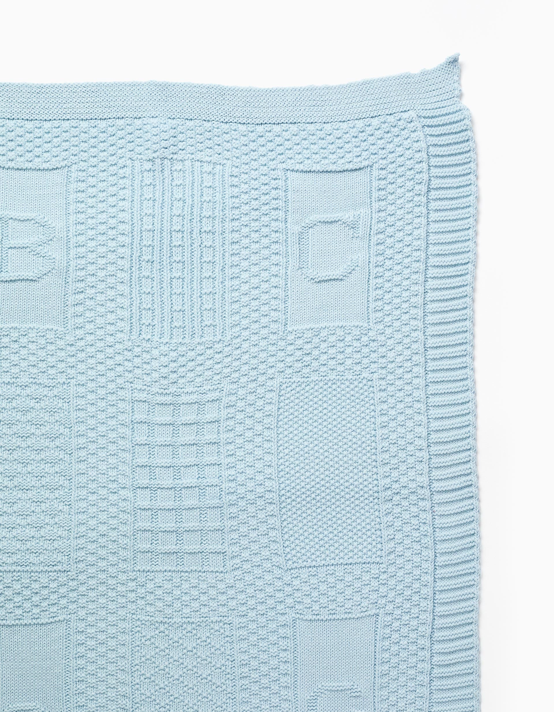 Cotton Blanket 75x100 cm Kinderland, Blue - Image 2
