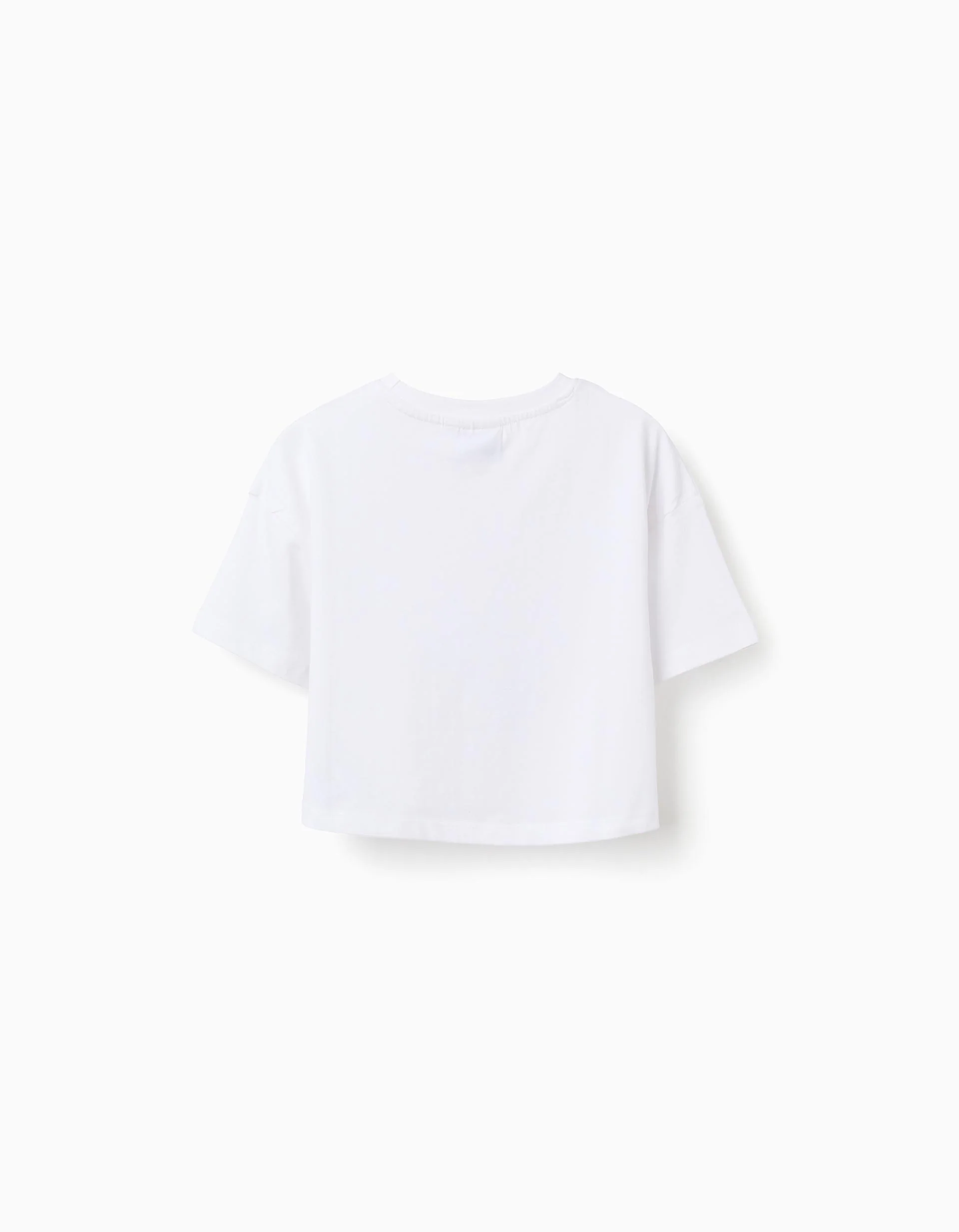 Cotton Cropped T-shirt for Girls 'Hello Kitty', White - Image 2