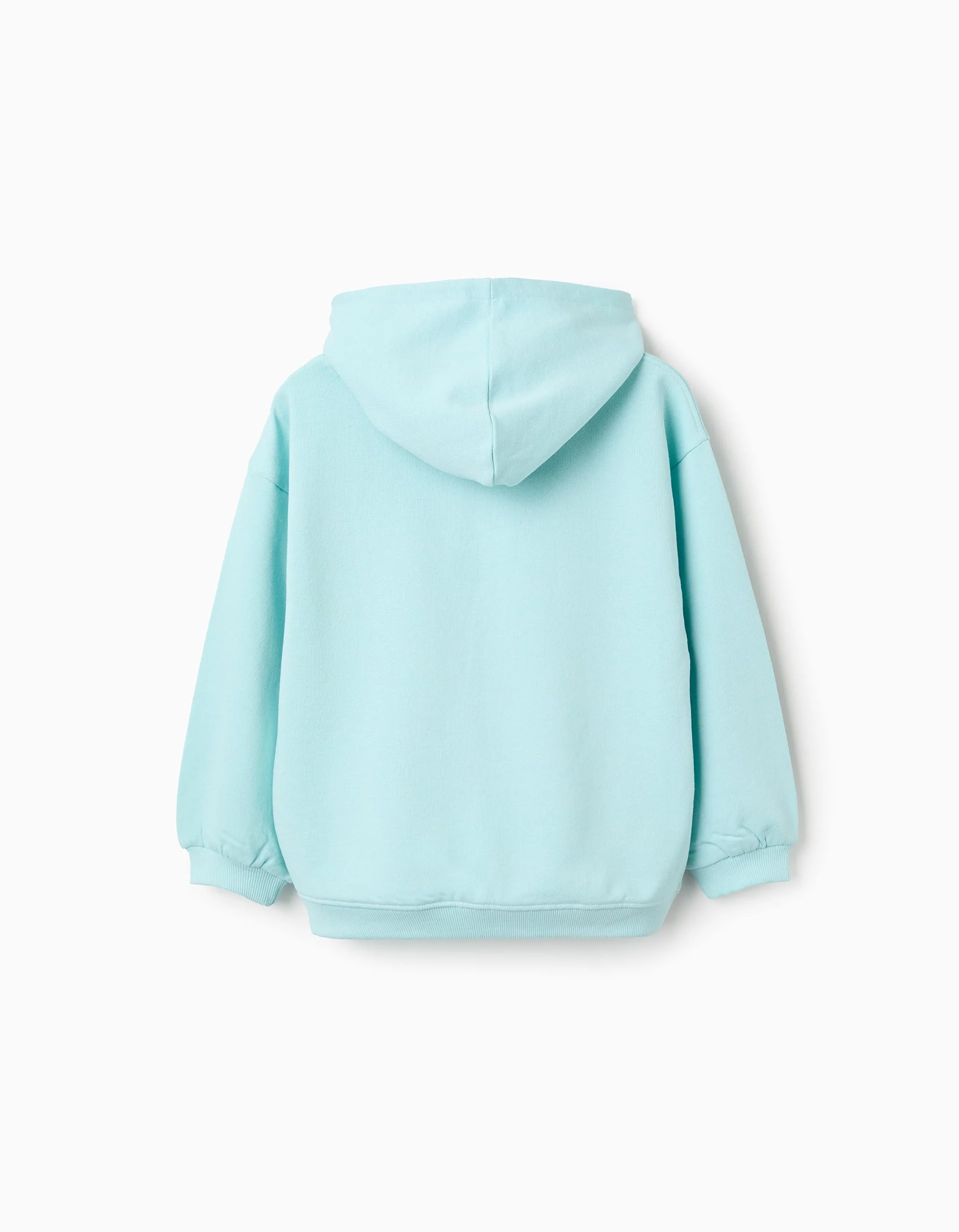 Cotton hooded sweatshirt with Stitch print for girls, light blue - Image 2