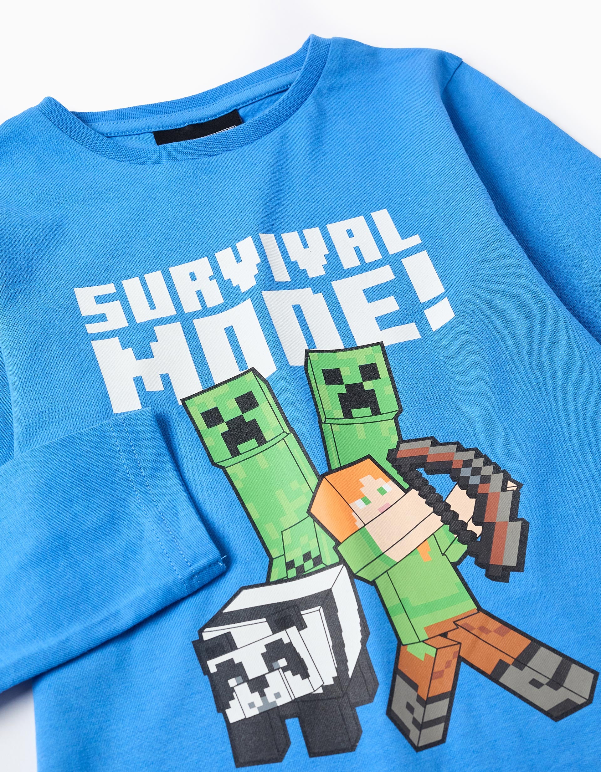Cotton Pyjama for Boys 'Minecraft - Survival Mode', Blue - Image 3