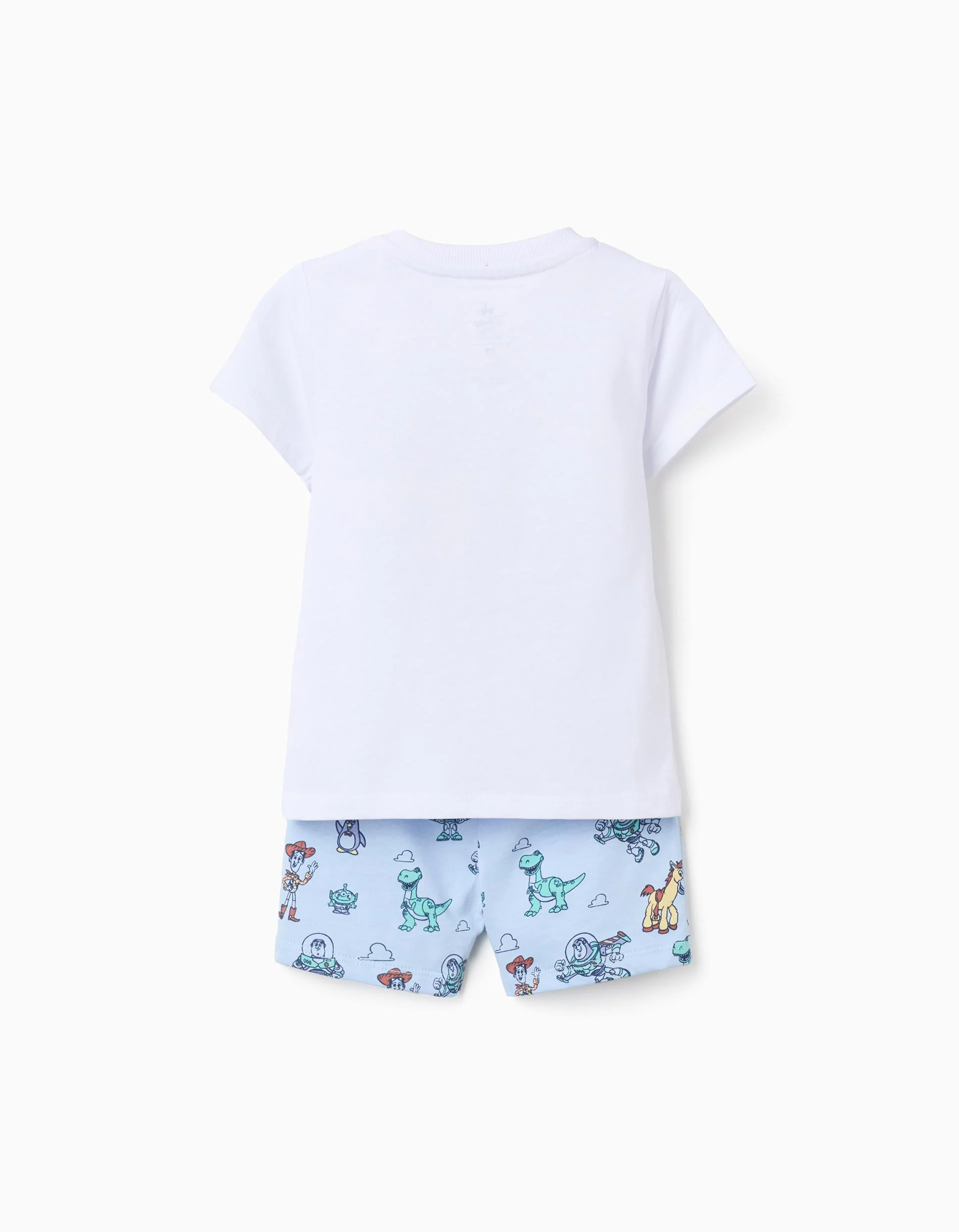 Cotton pyjamas with Toy Story prints for newborn and baby boys, white/blue - Image 2