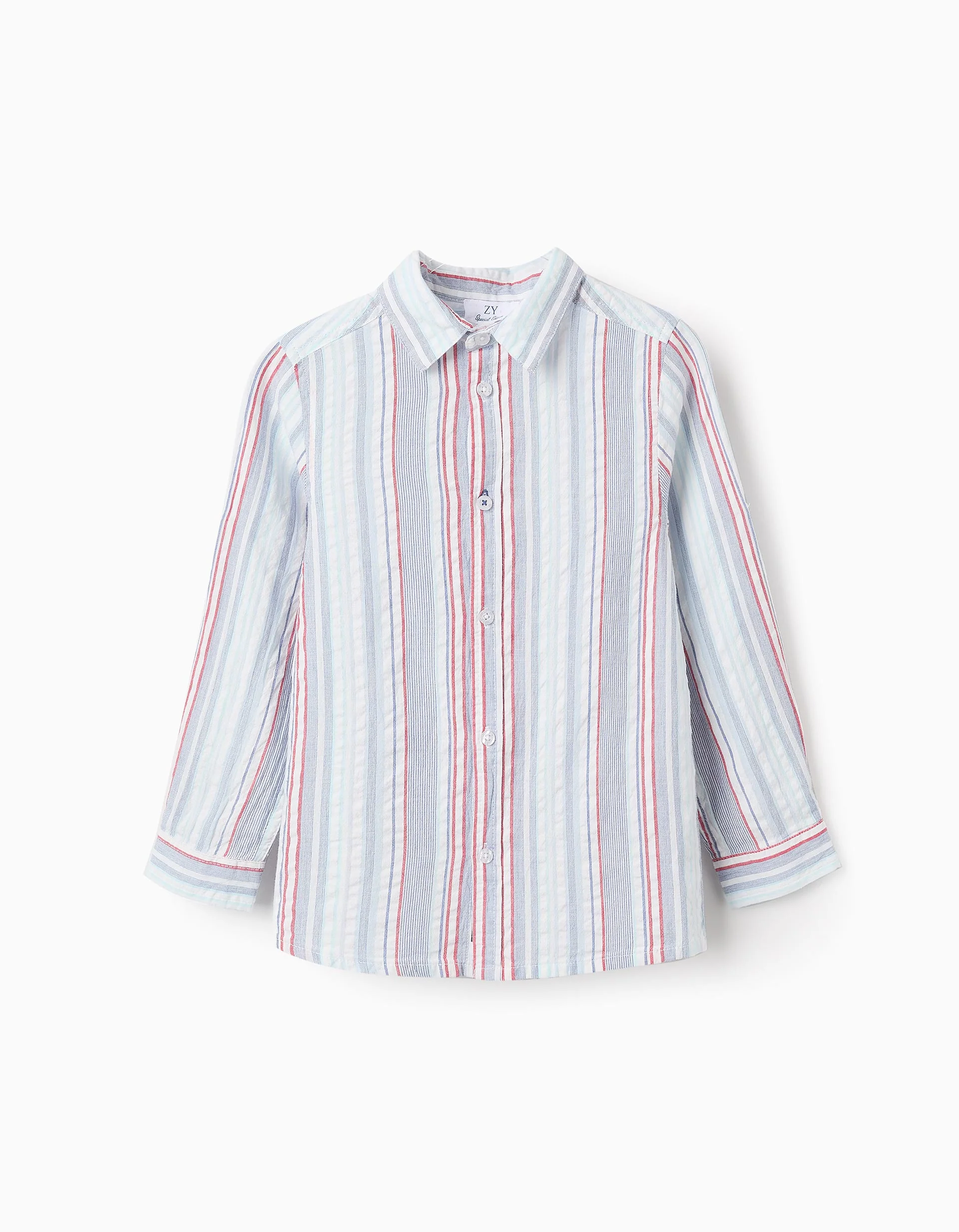 Cotton Striped Shirt for Boys, Multicolour