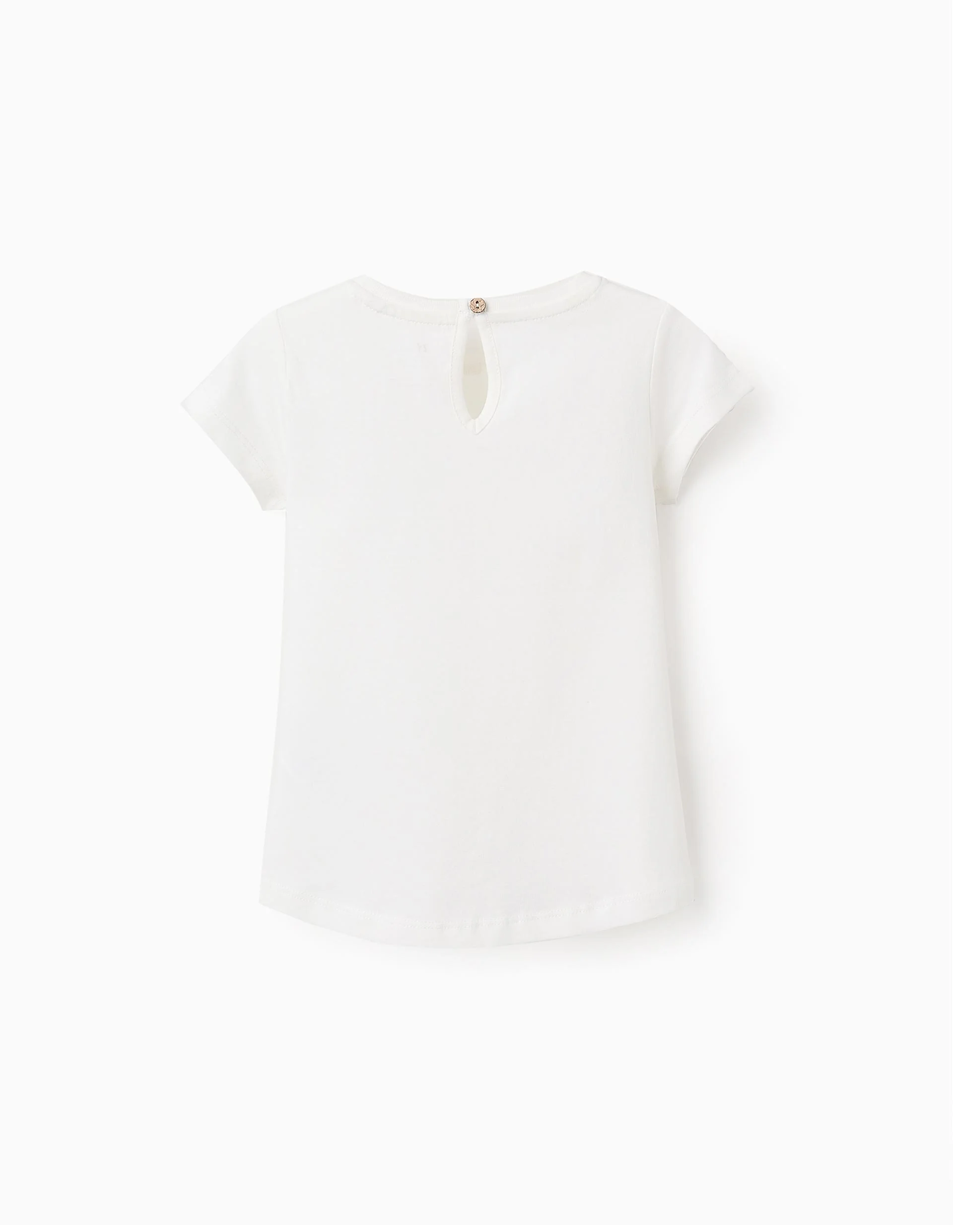 Cotton T-shirt for Baby Girls 'Sea, Love, Nazare', White - Image 2