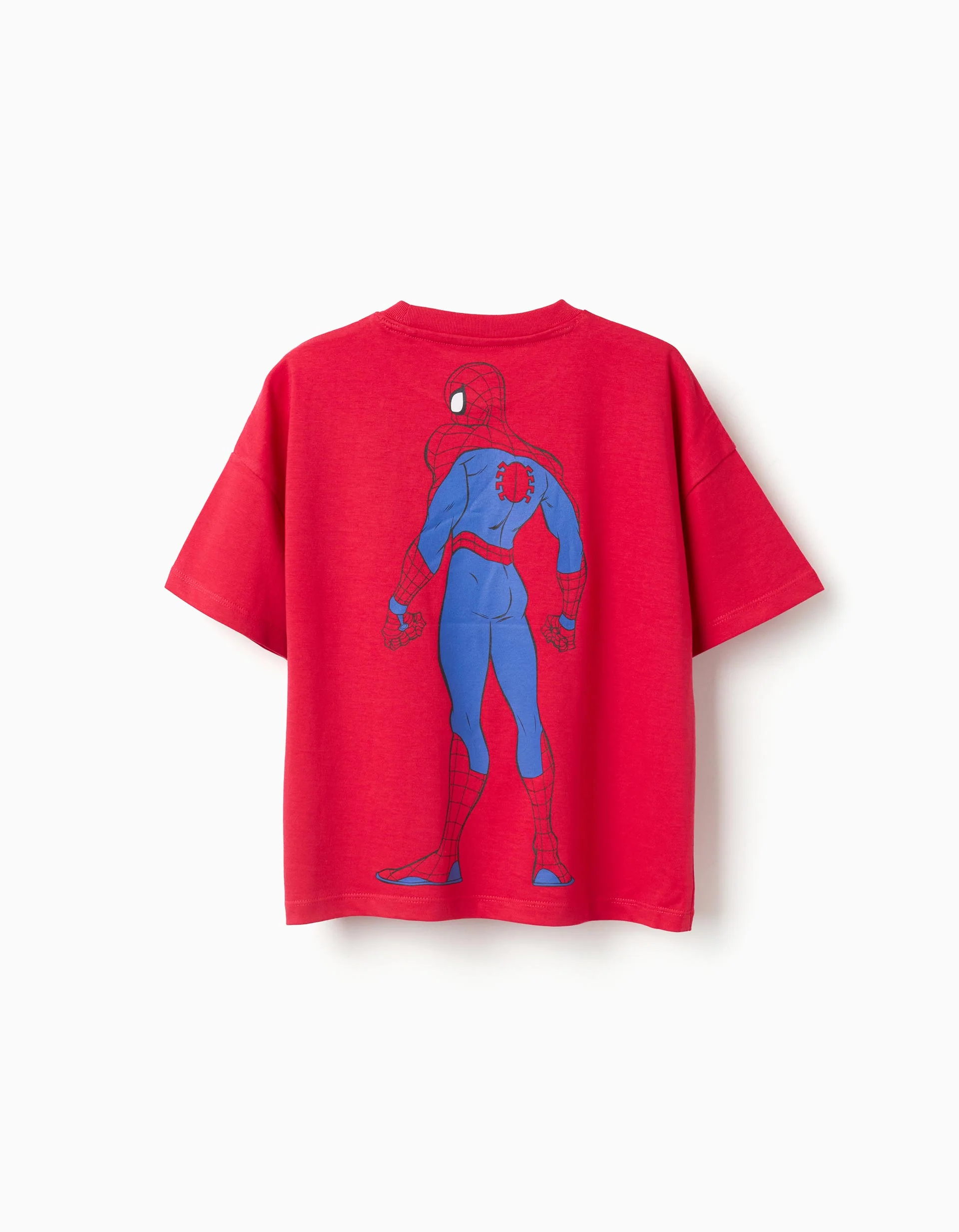 Cotton T-shirt with Spider-Man front and back prints for boys, red - Image 2