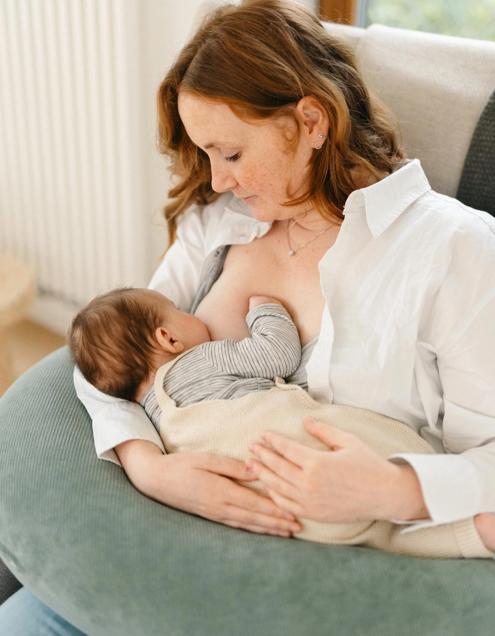 Doomoo Buddy Breastfeeding Pillow Corduroy, Green - Image 5