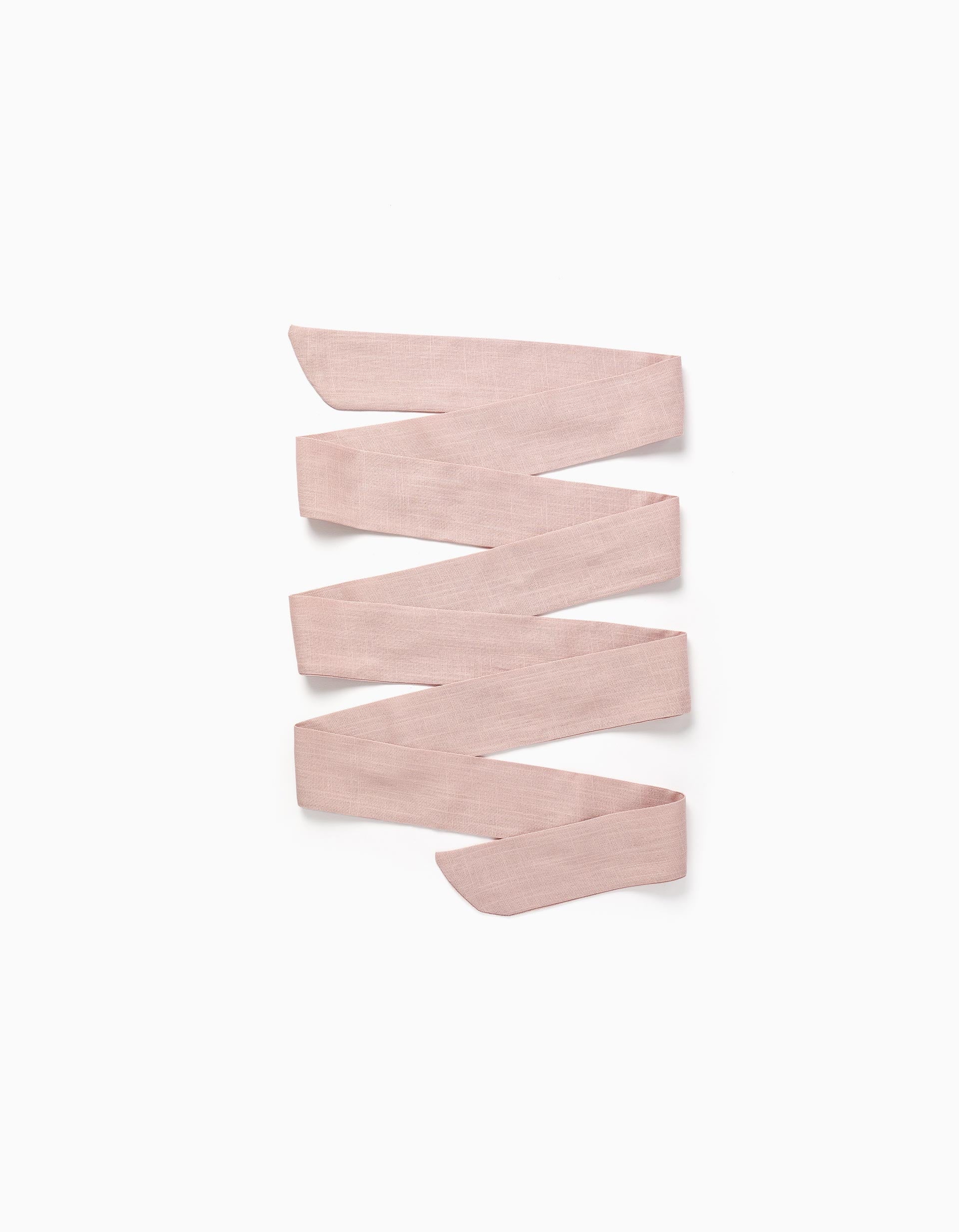Fabric belt for a dress for girls, light pink - Image 3