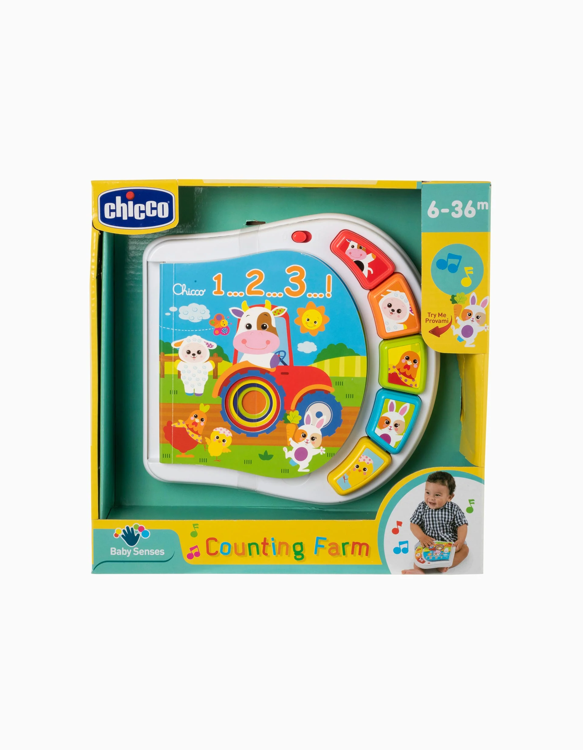 Farm Book 123 Baby Senses Chicco 6M+ - Image 4