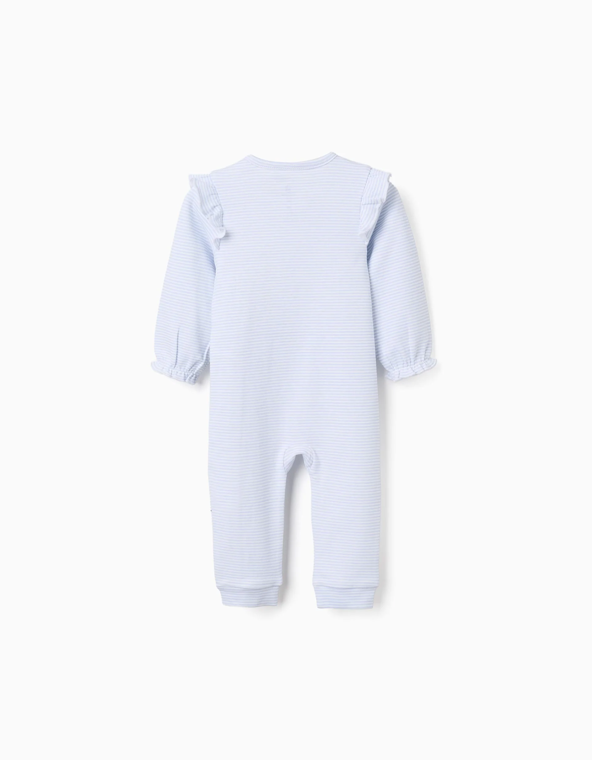 Footless babygrow with Stitch print for newborn and baby girls, white/blue - Image 2