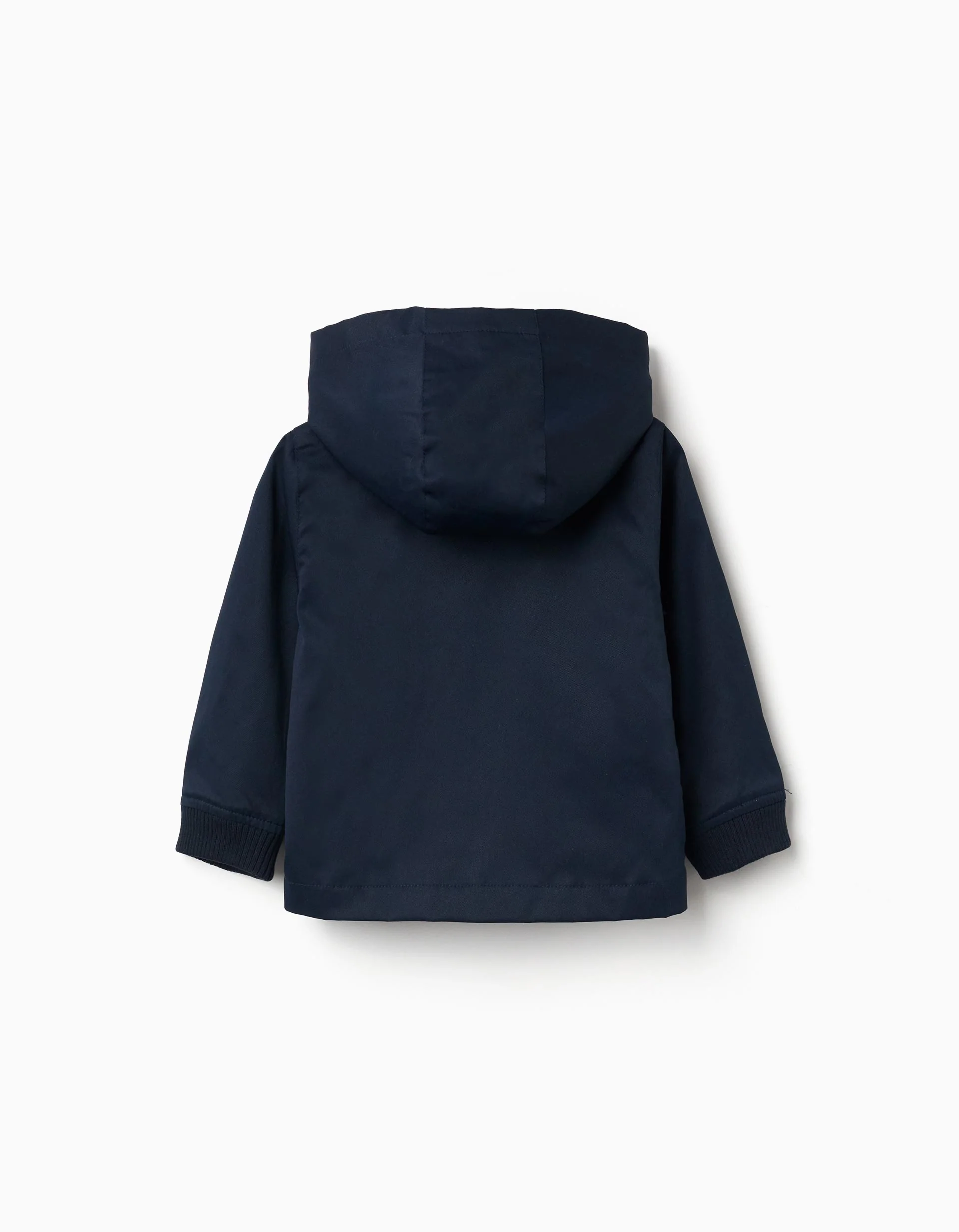 Jacket with lining and removable hood for baby boys, dark blue - Image 4