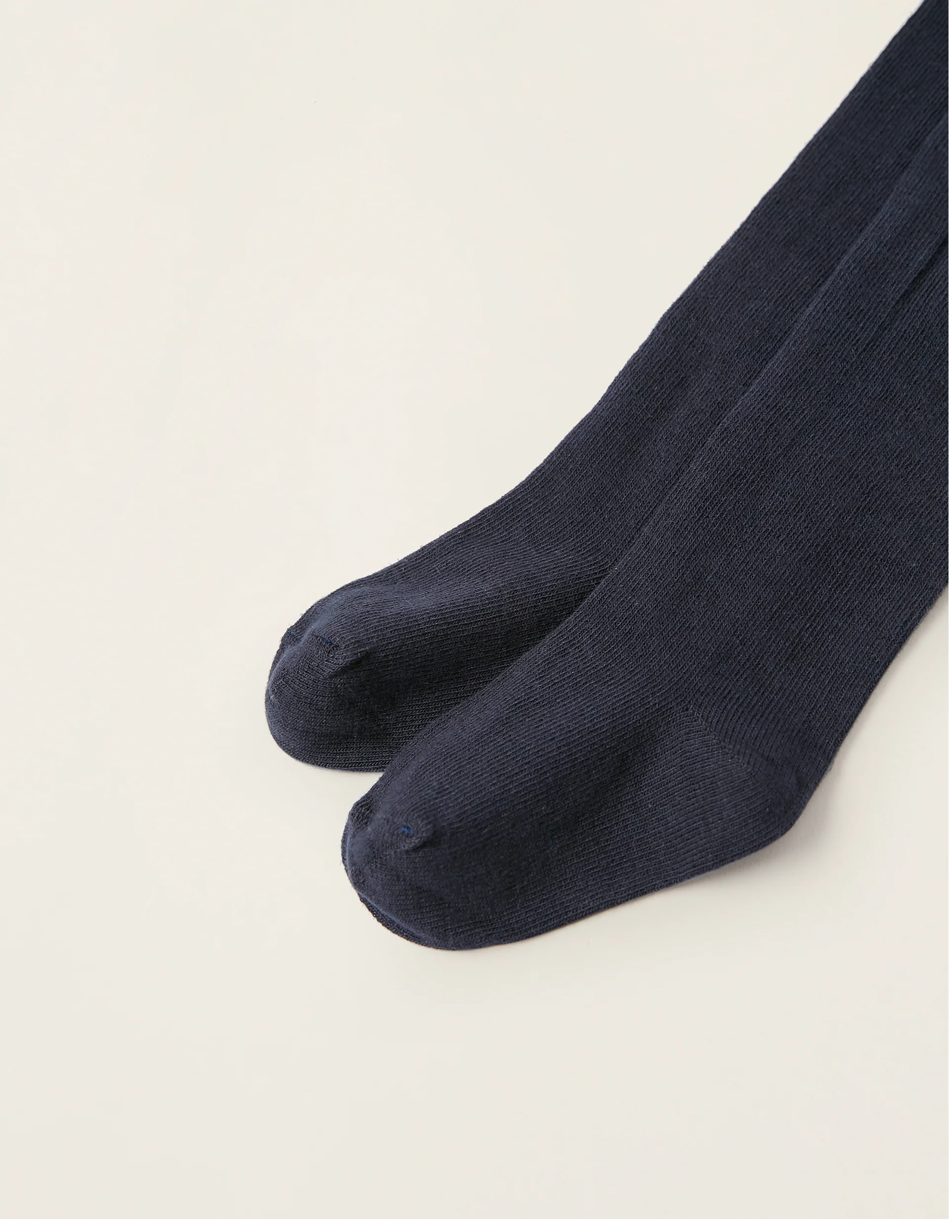 Knitted Tights with Ruffles for Newborns and Babies, Dark Blue - Image 3