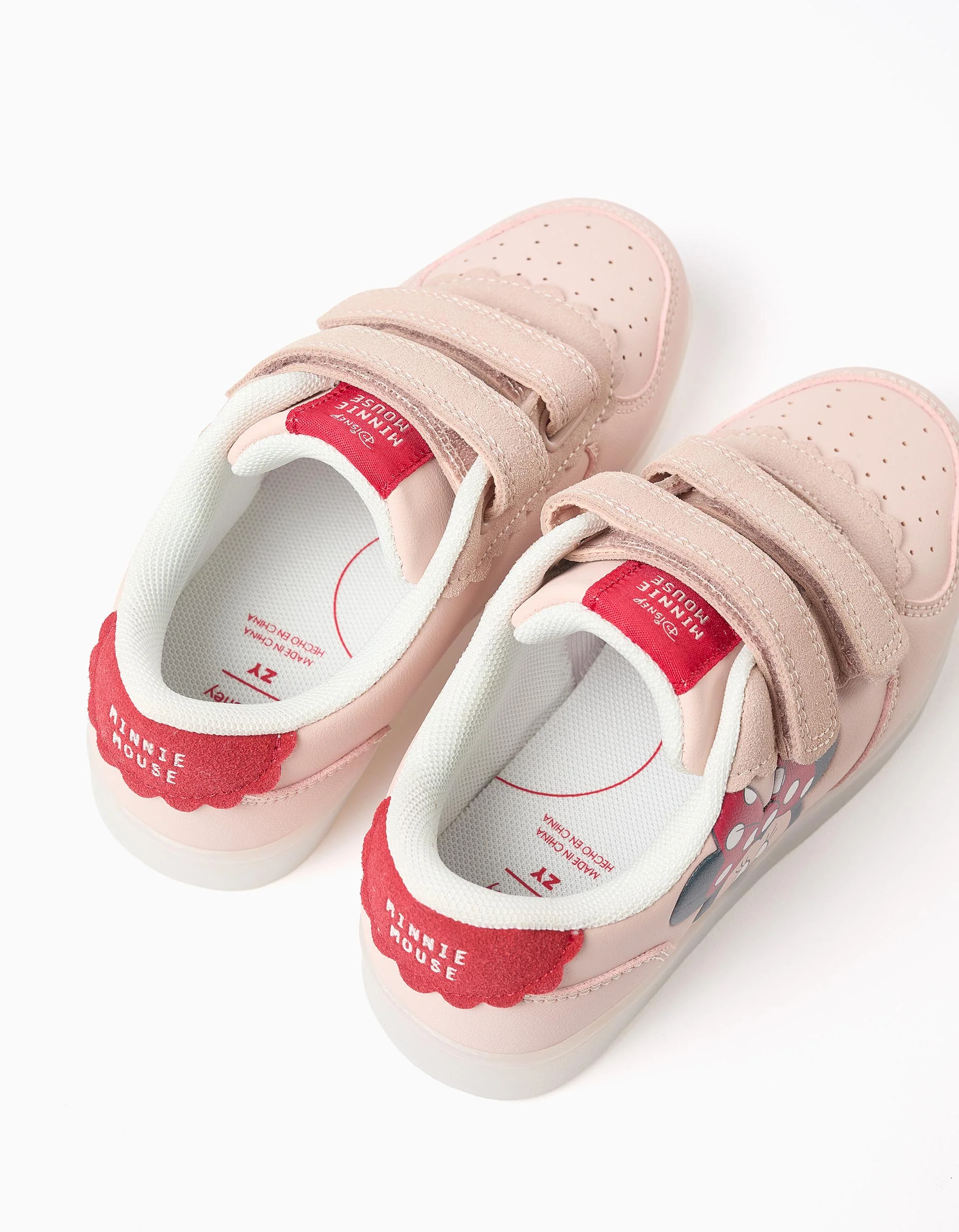 Light-up combined trainers with Minnie for girls, pink - Image 5