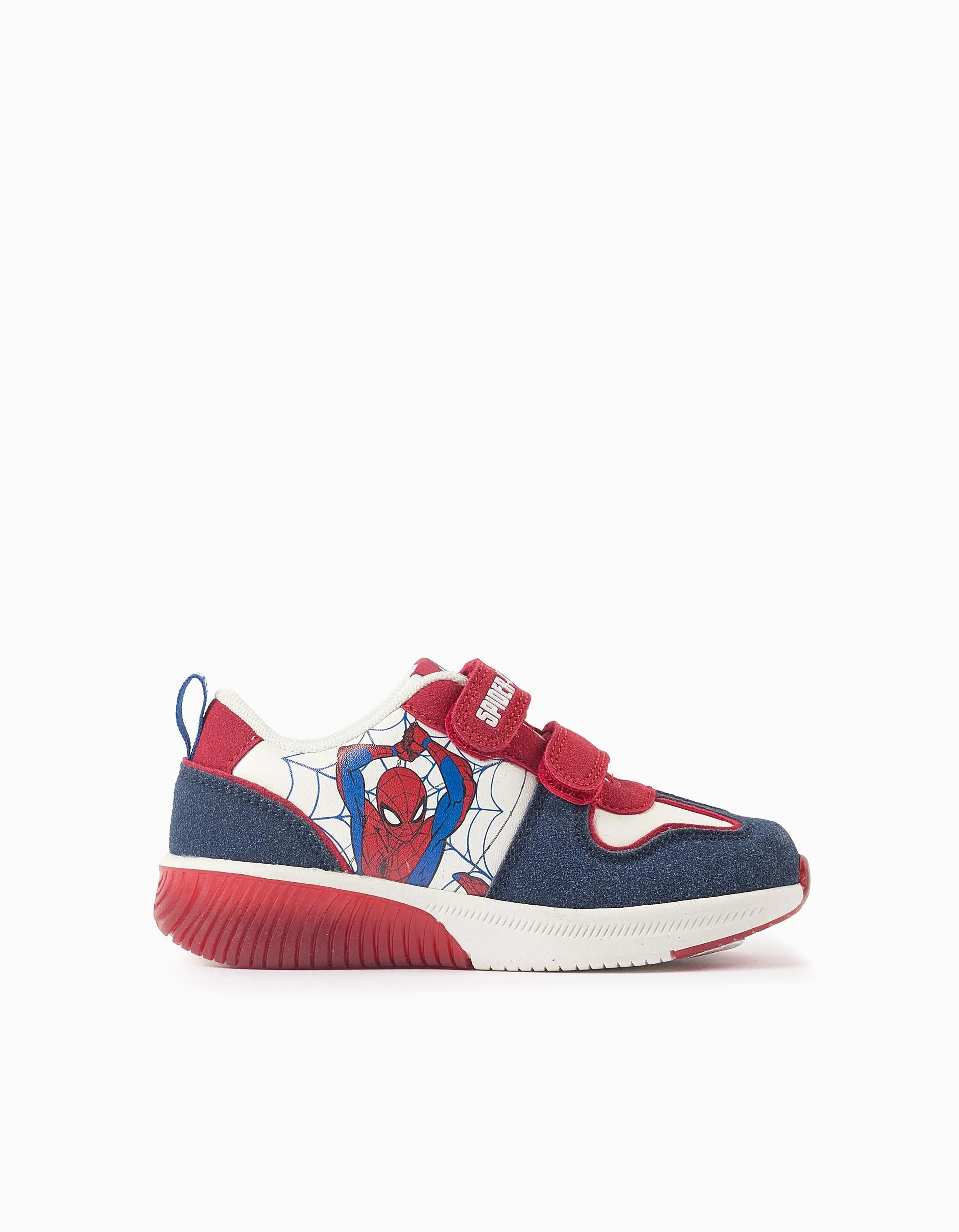 Light-up combined trainers with Spider-Man for boys, white/red/blue - Image 2