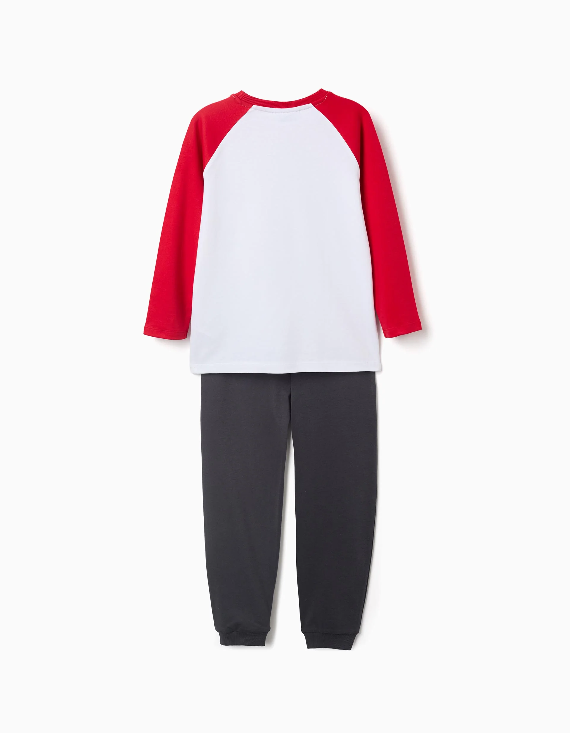 Long sleeve cotton pyjamas with Pokémon print for boys, white/red/grey - Image 2