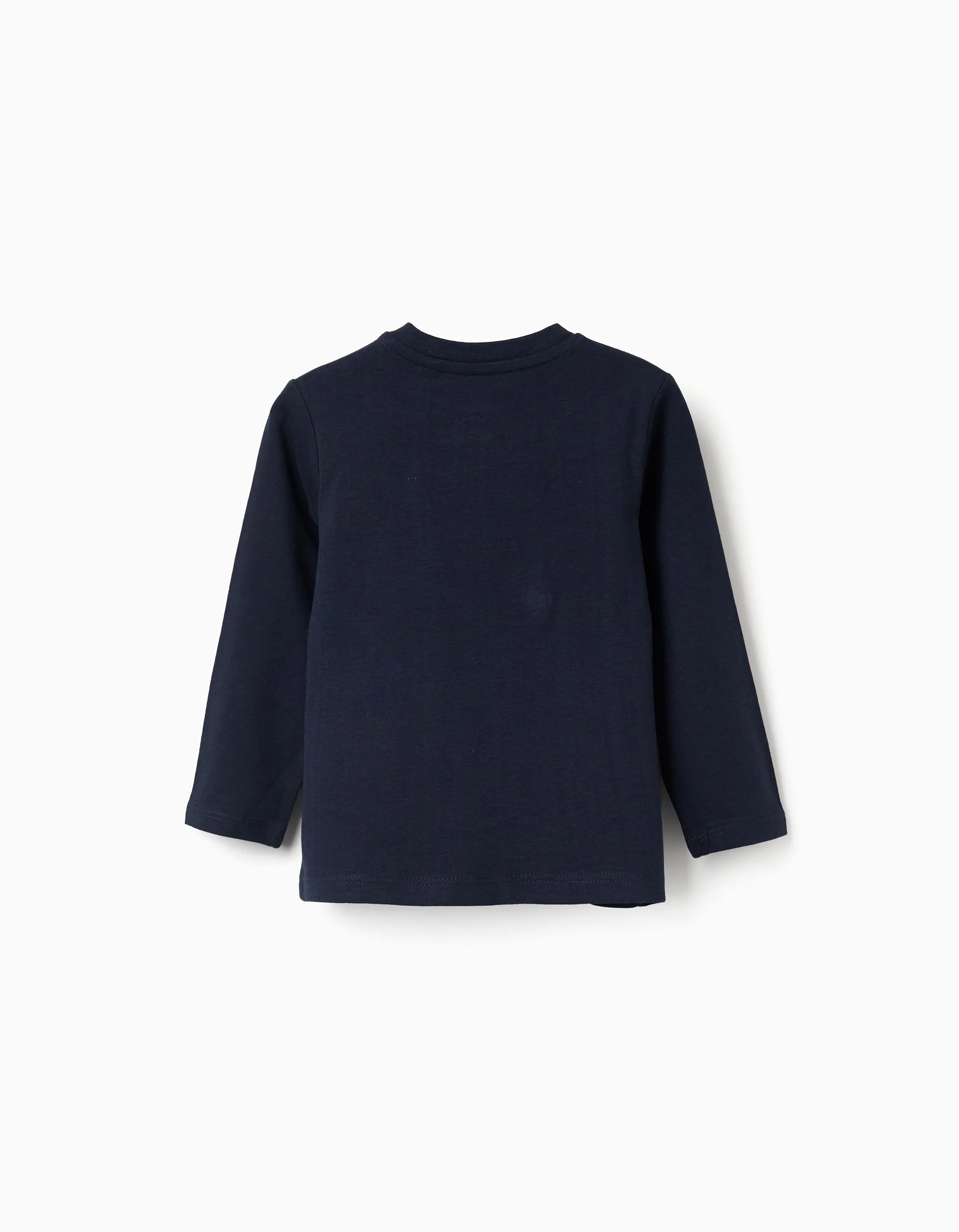 Long Sleeve Cotton T-shirt 'Bugs' for Baby Boys, Dark Blue - Image 2