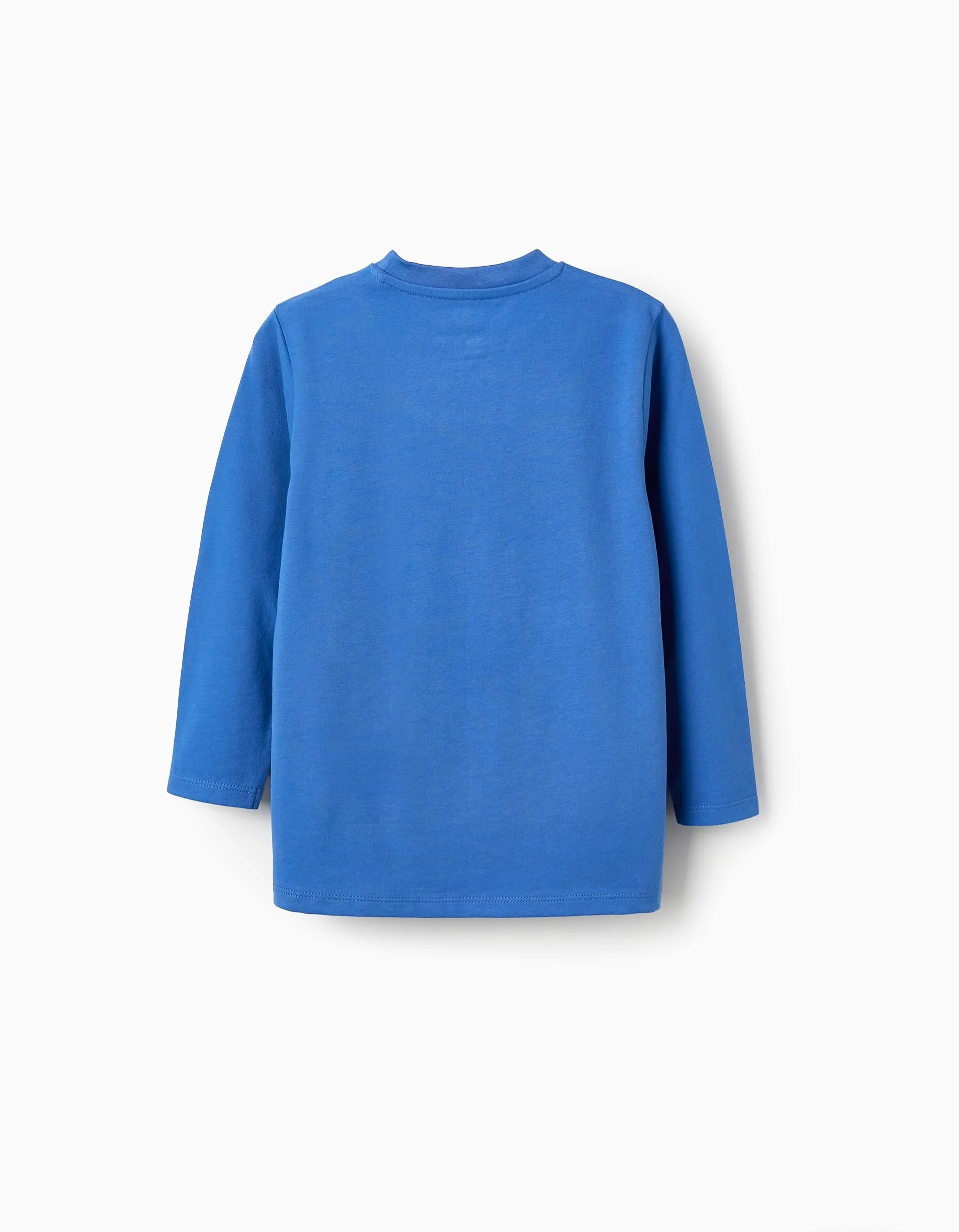 Long Sleeve Cotton T-shirt for Boys 'Captain America', Blue - Image 2