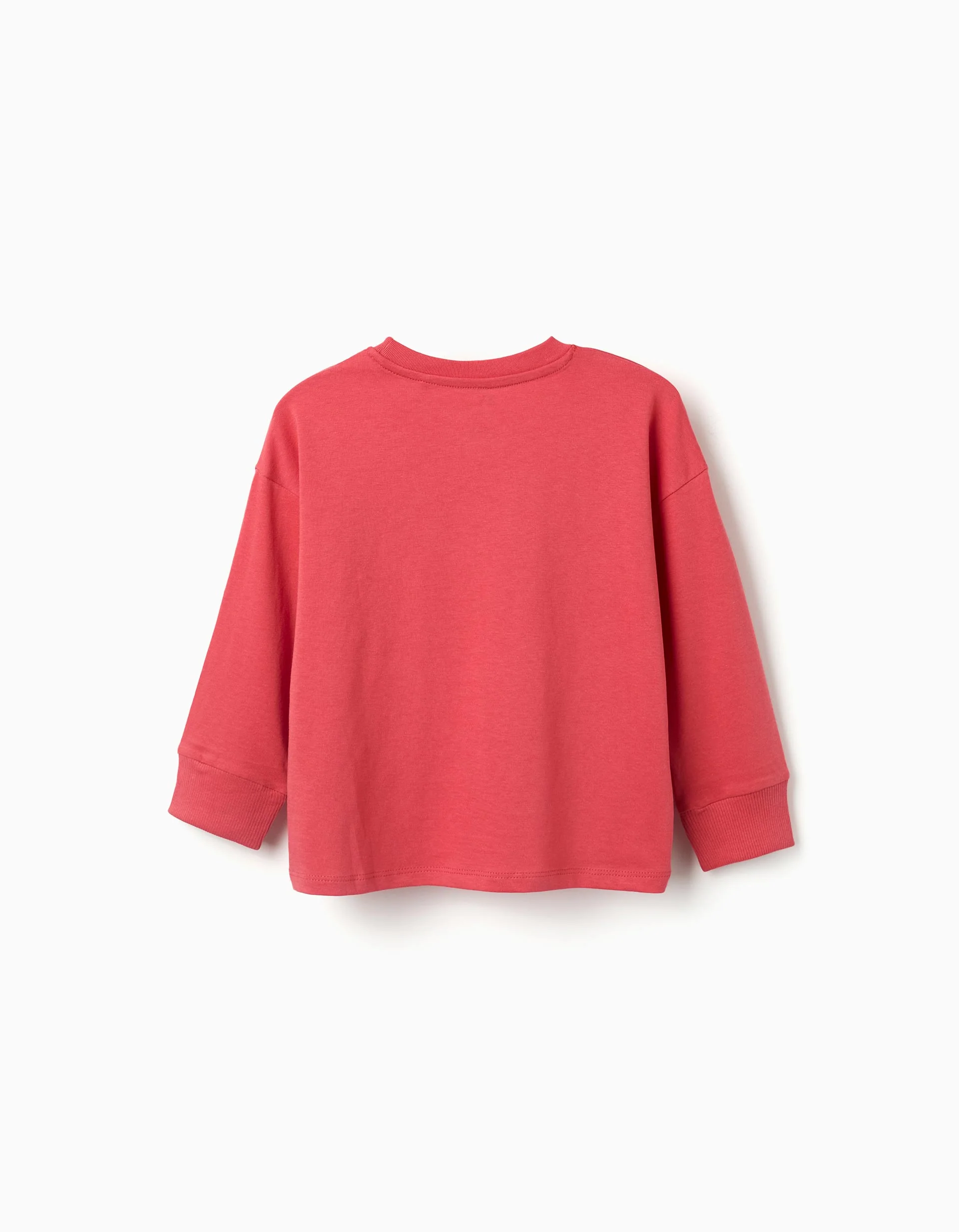 Long sleeve cotton T-shirt with No Rules print for boys, red - Image 2