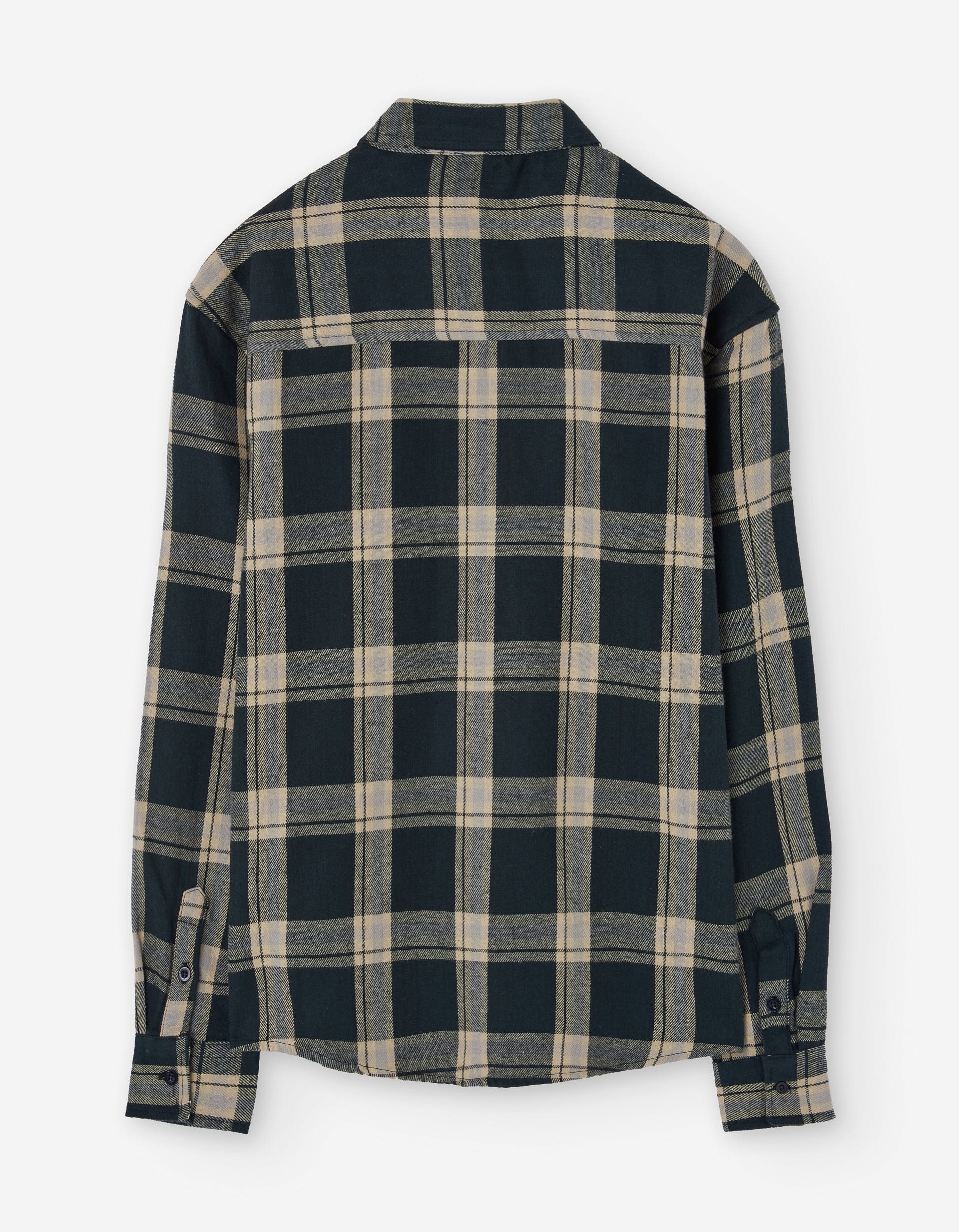 Long sleeve flannel shirt with check pattern for boys, dark blue - Image 2